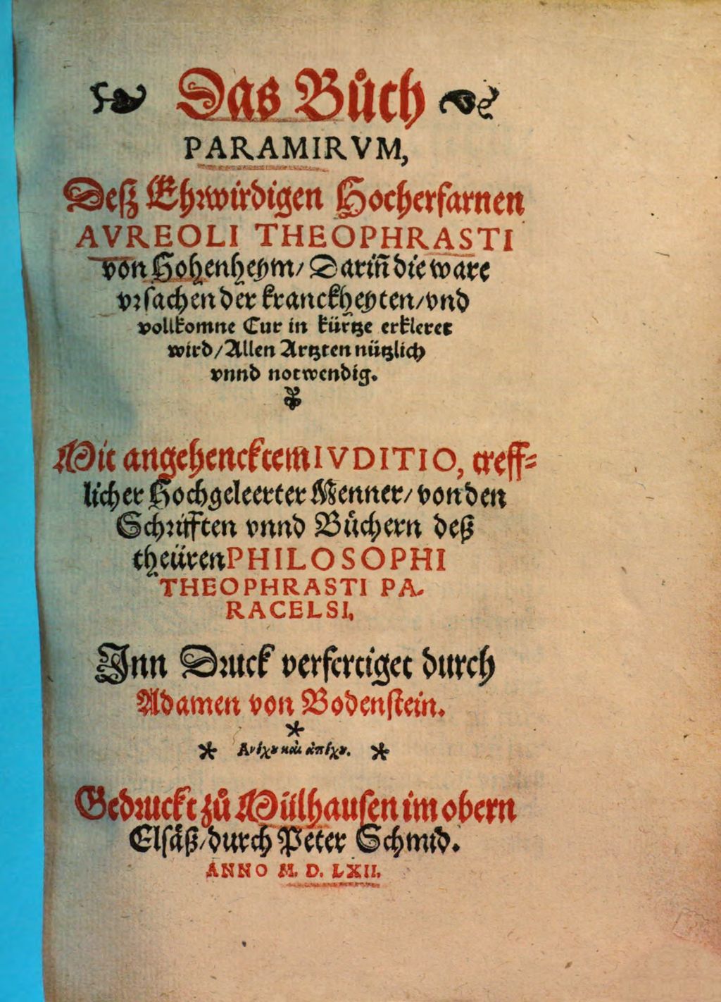 Cover of Das Buch Paramirum Aureoli Theophrasti von Hohenheym