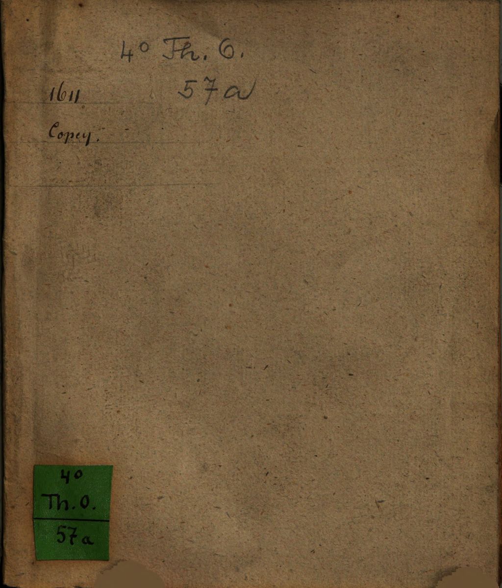 Cover of Glaubwürdige Copey eines Schreibens, welches an Herren Paulinum gewesenen Datarium unter weiland Papst Clemente dem VIII abgangen und zu Douay in den Niderlanden geschriben worden