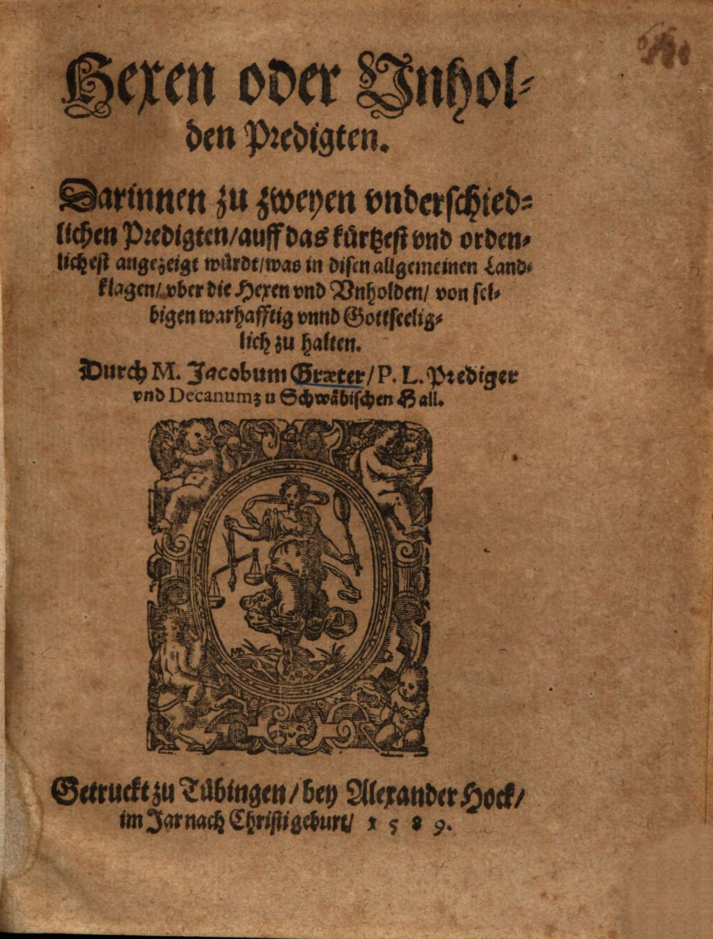 Cover of Hexen oder Unholden Predigten