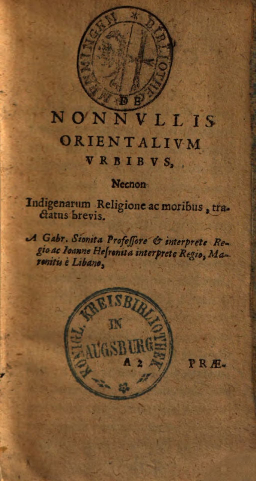 Cover of Arabia seu Arabum vicinarumque gentium Orientalium leges, ritus , sacri et profani mores, instituta et historia