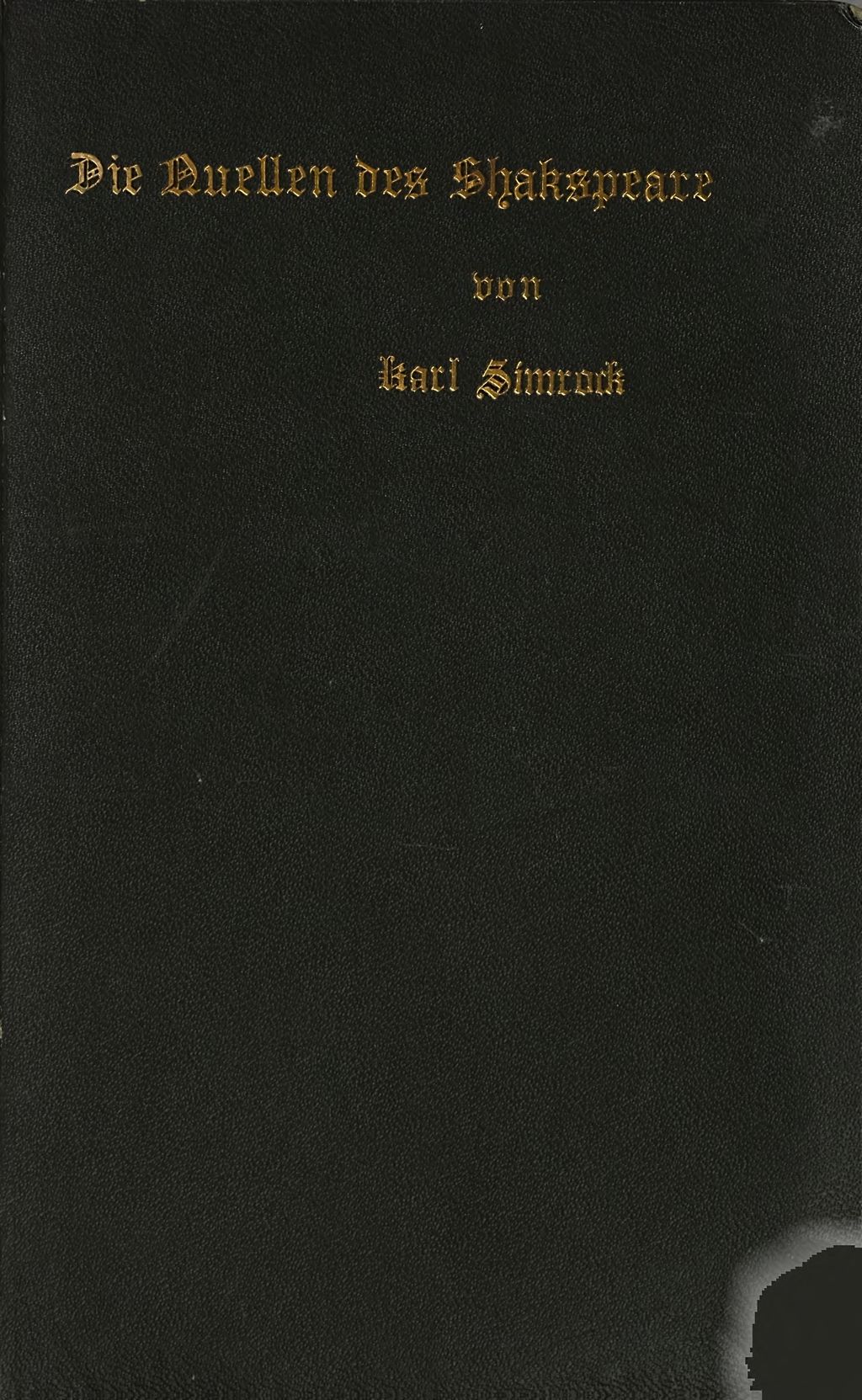 Cover of Die Quellen des Shakspeare in Novellen, Märchen und Sagen