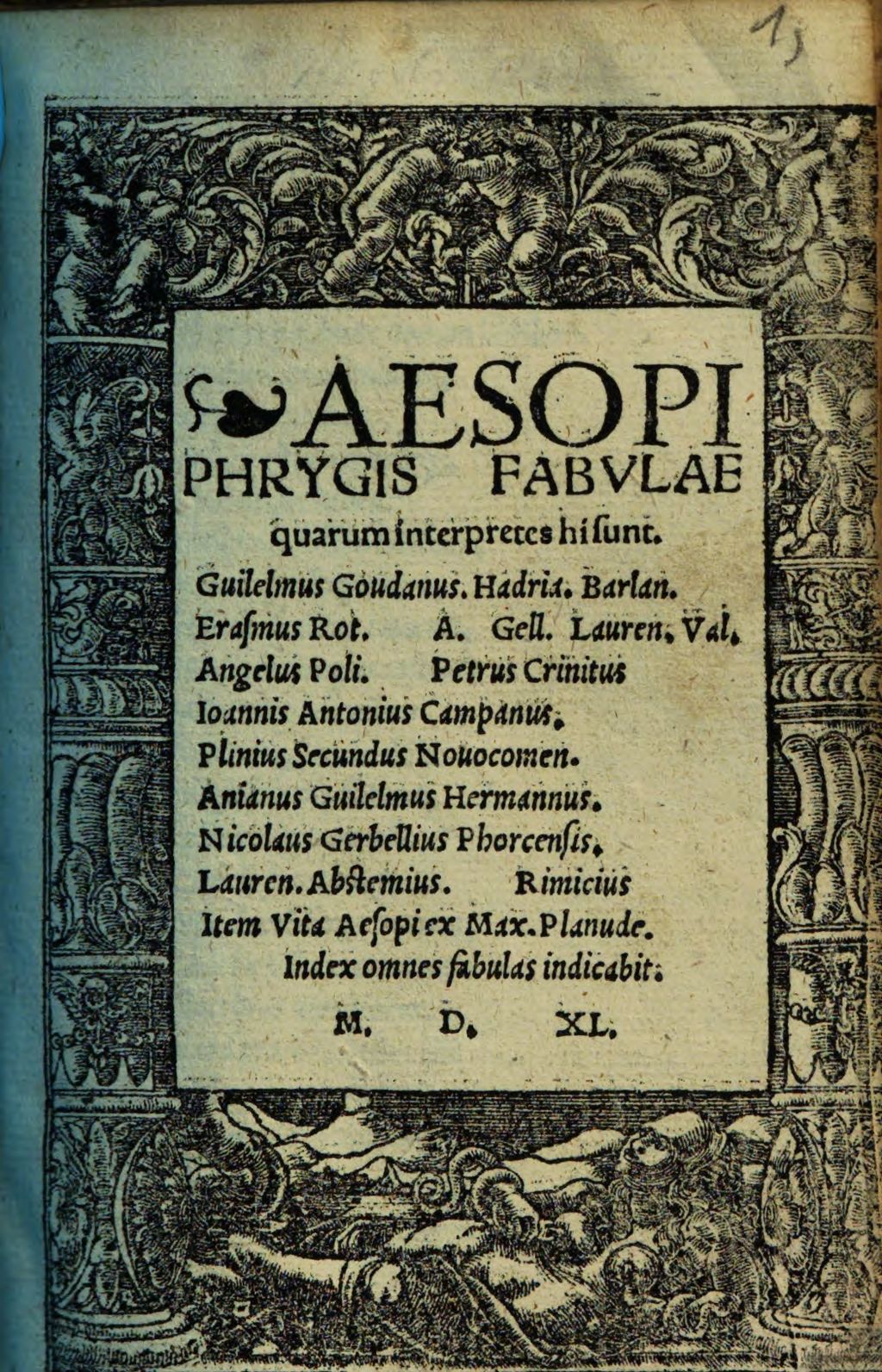Cover of Aesopi Phrygis fabulae quarum interpretes sunt hi