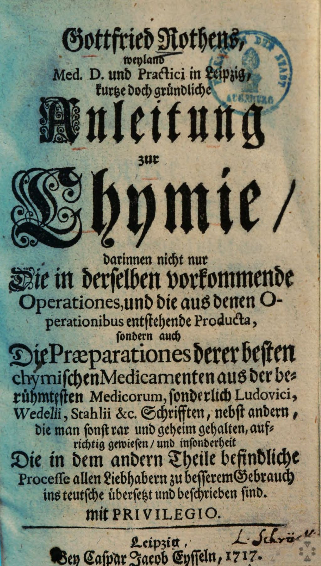 Cover of Anleitung zur Chymie