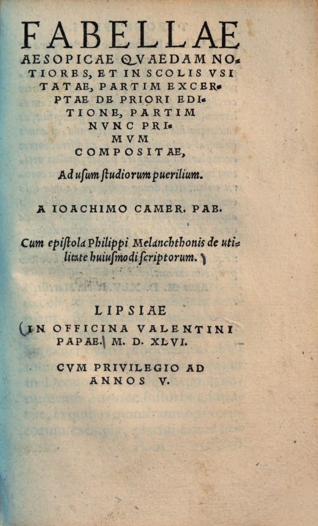 Cover of Fabellae Aesopicae quaedam notiores, et in scholis usitatae
