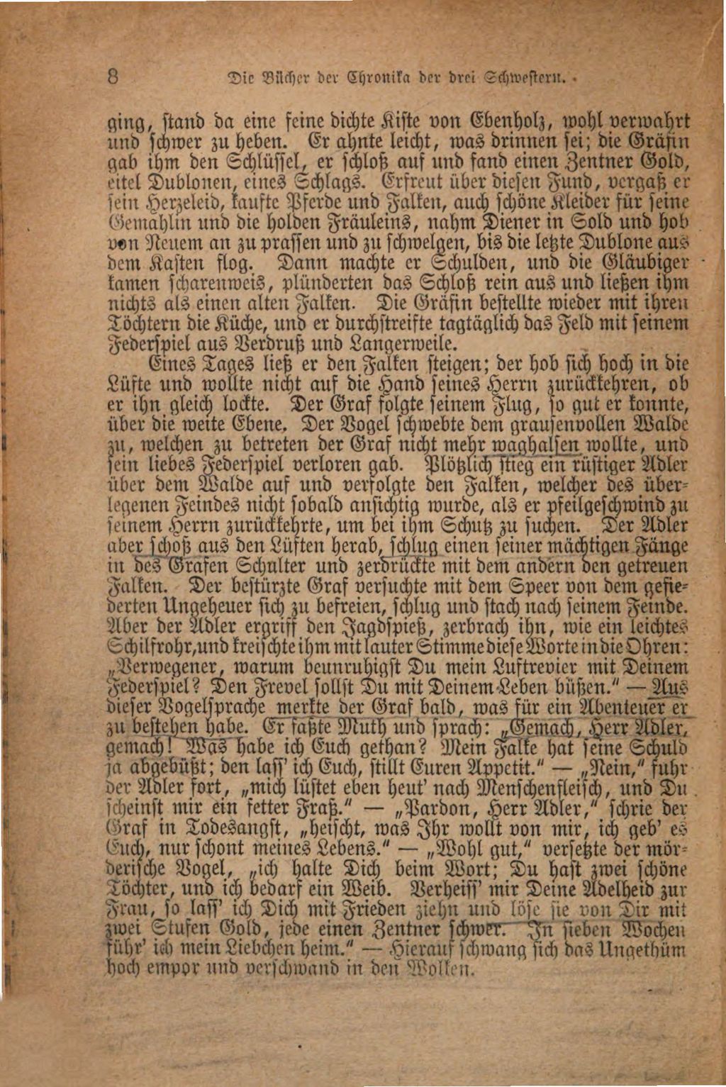 Cover of Volksmärchen der Deutschen. 3, Die Bücher der Chronika der drei Schwestern