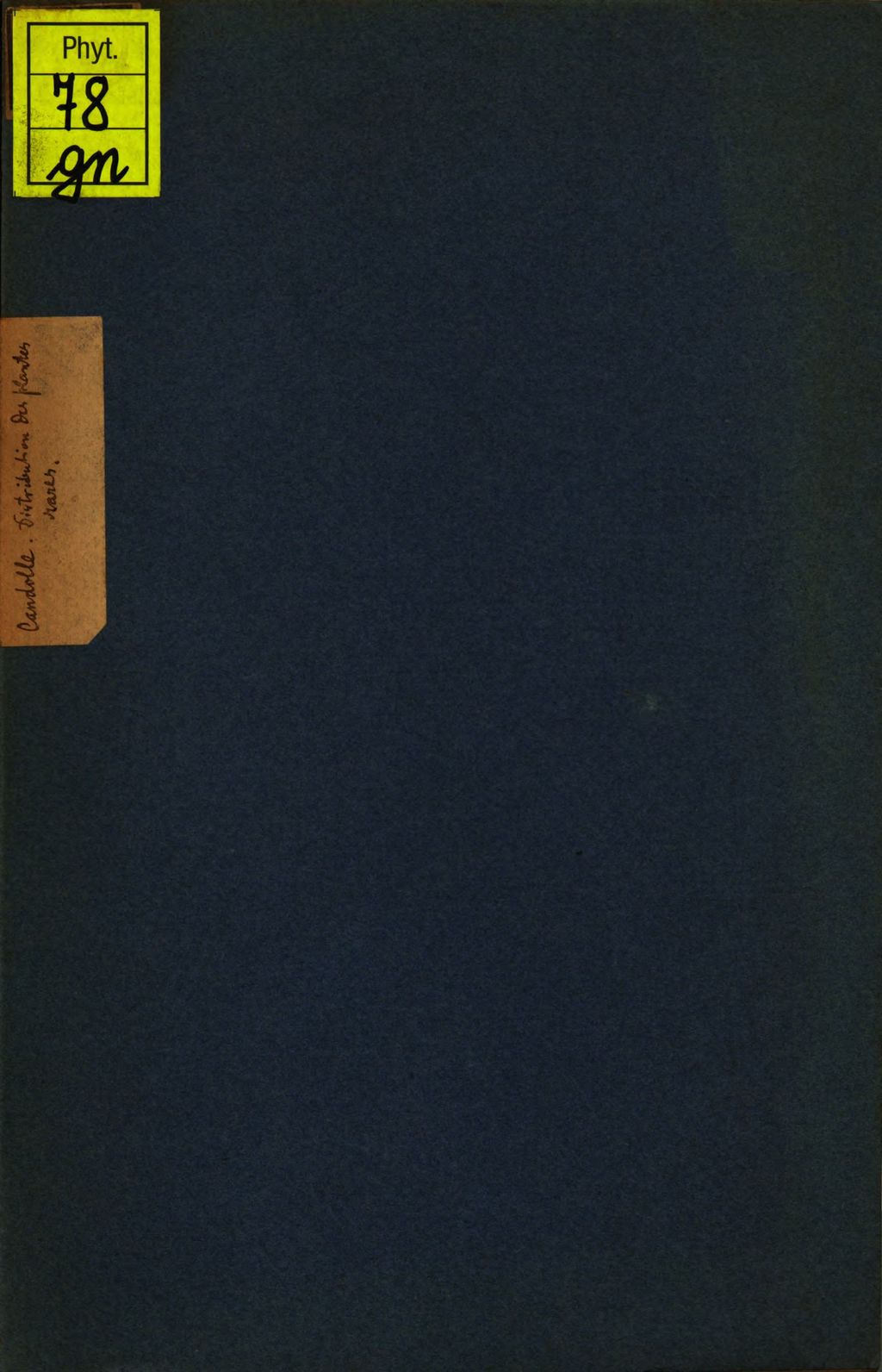 Cover of Sur les causes de l'inégale distribution des plantes rares dans la chaîne des Alpes