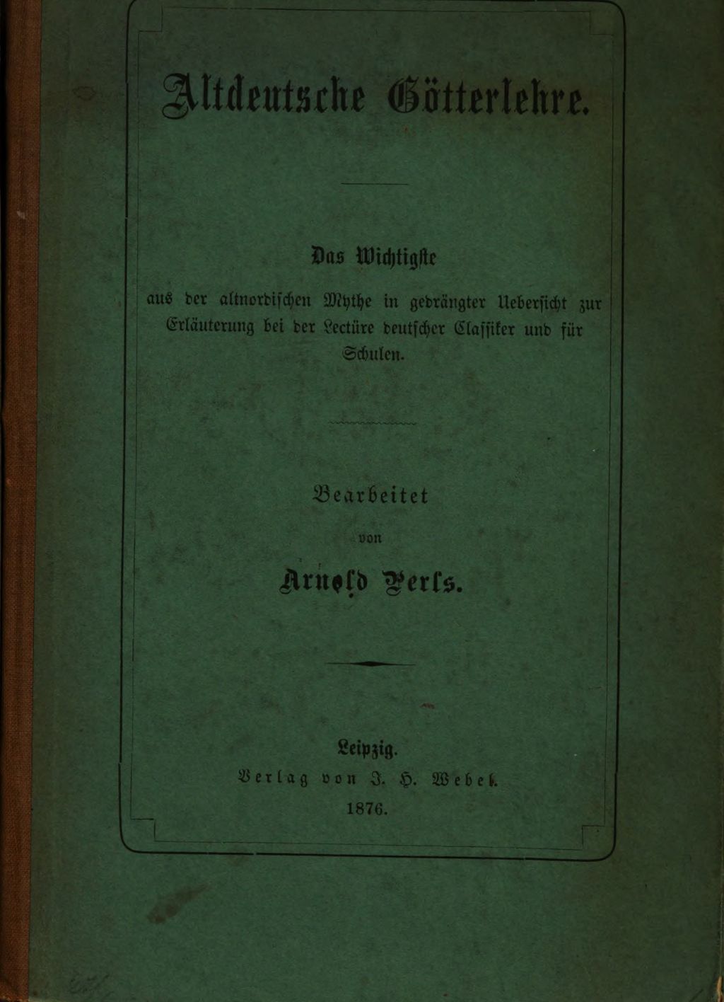 Cover of Altdeutsche Götterlehre