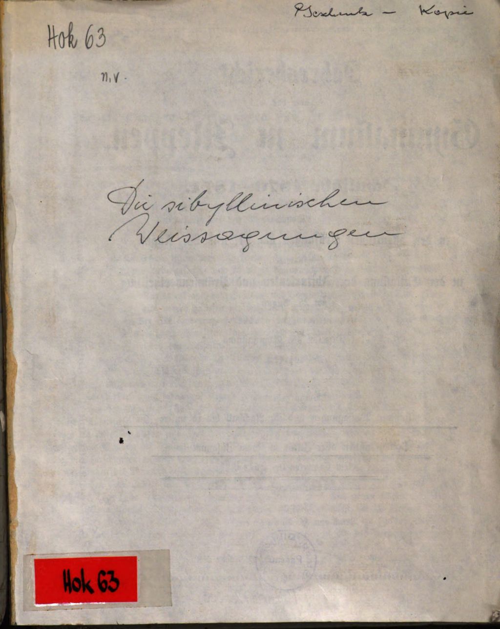 Cover of Die sibyllinischen Weissagungen und ihr Nachhall bis in unsre Zeit