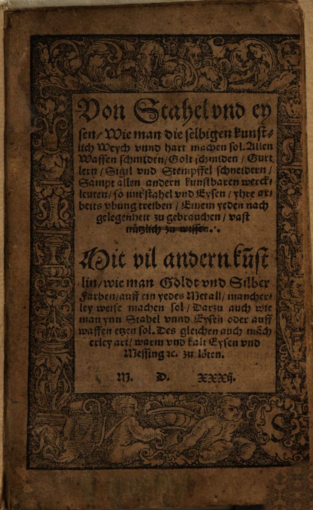 Cover of Von Stahel vnd eysen