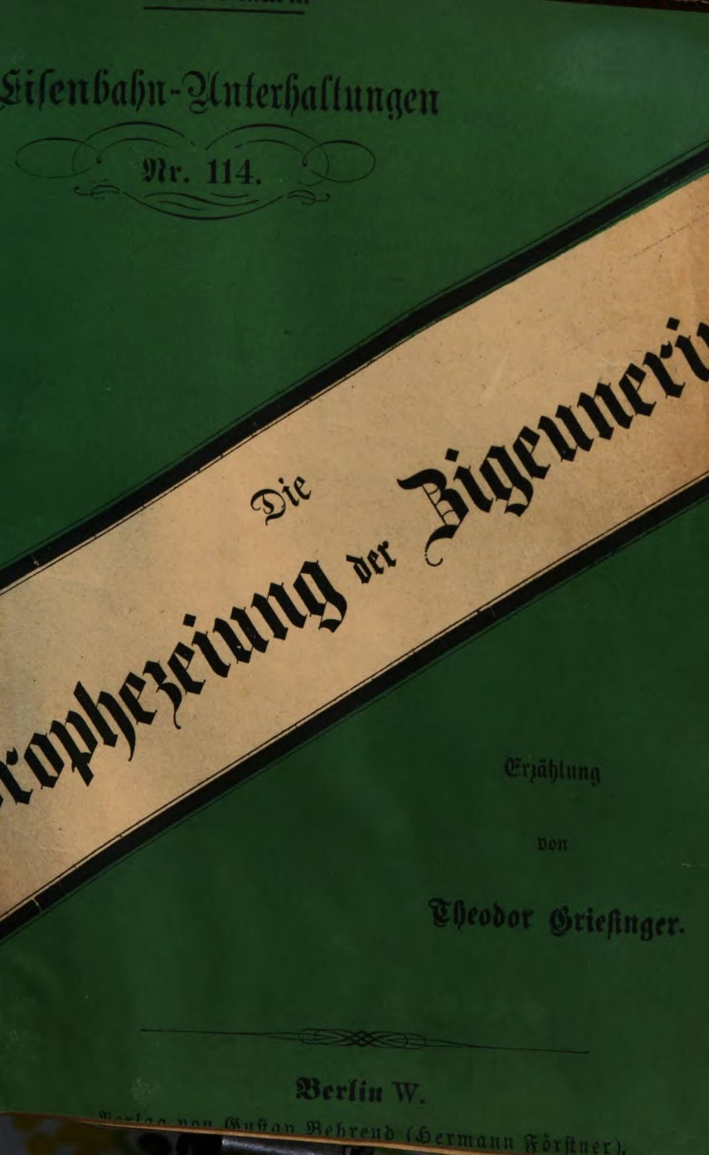 Cover of Die Prophezeiung der Zigeunerin