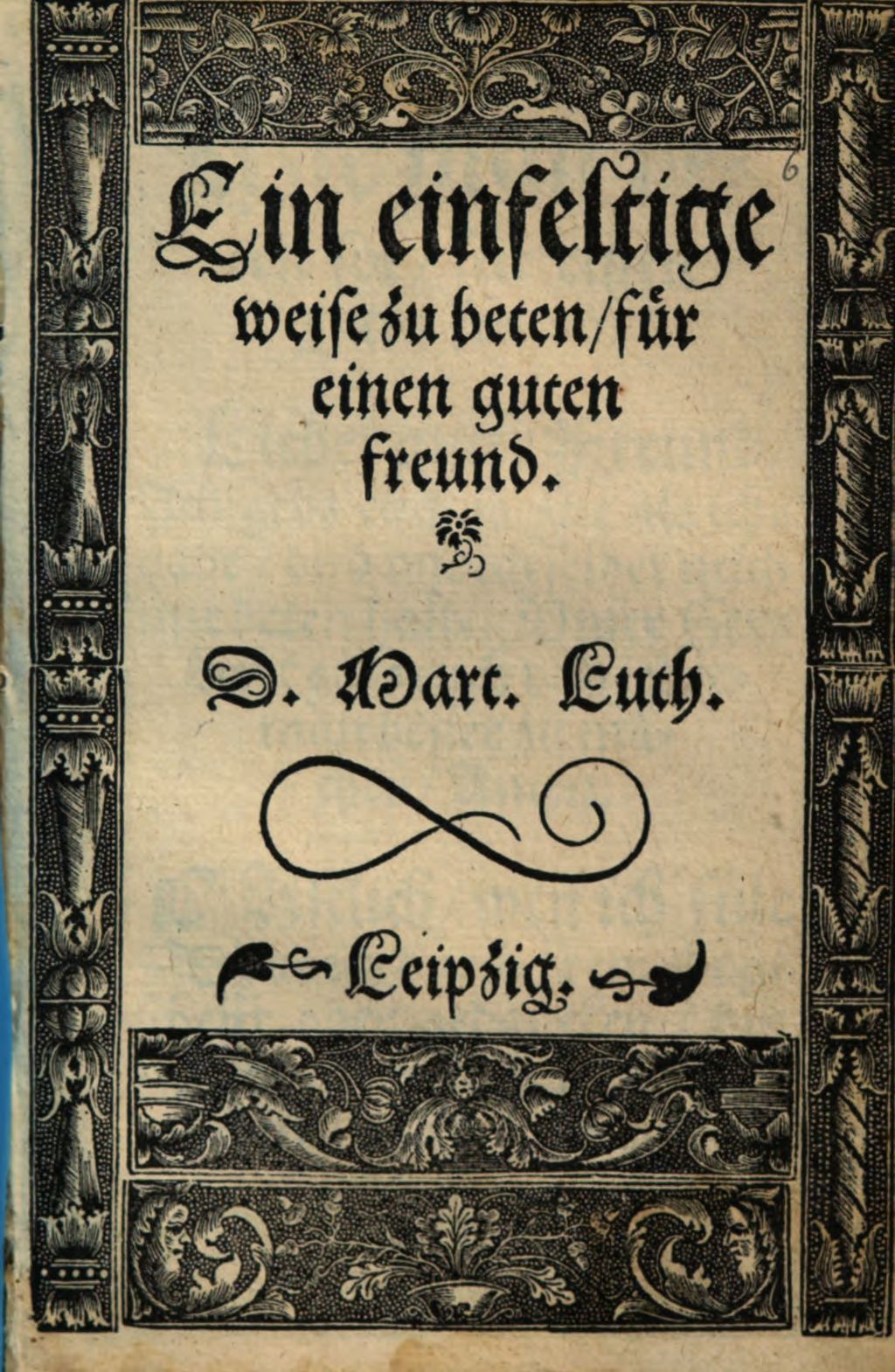 Cover of Ein einfeltige weise zu beten, für einen guten freund