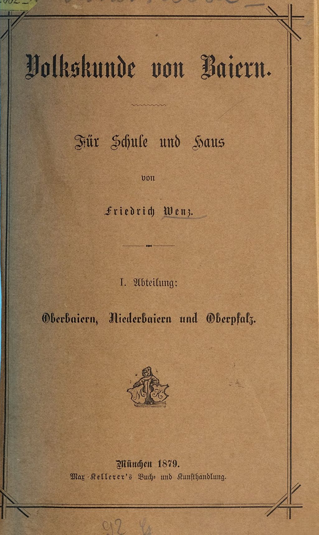 Cover of Volkskunde von Baiern