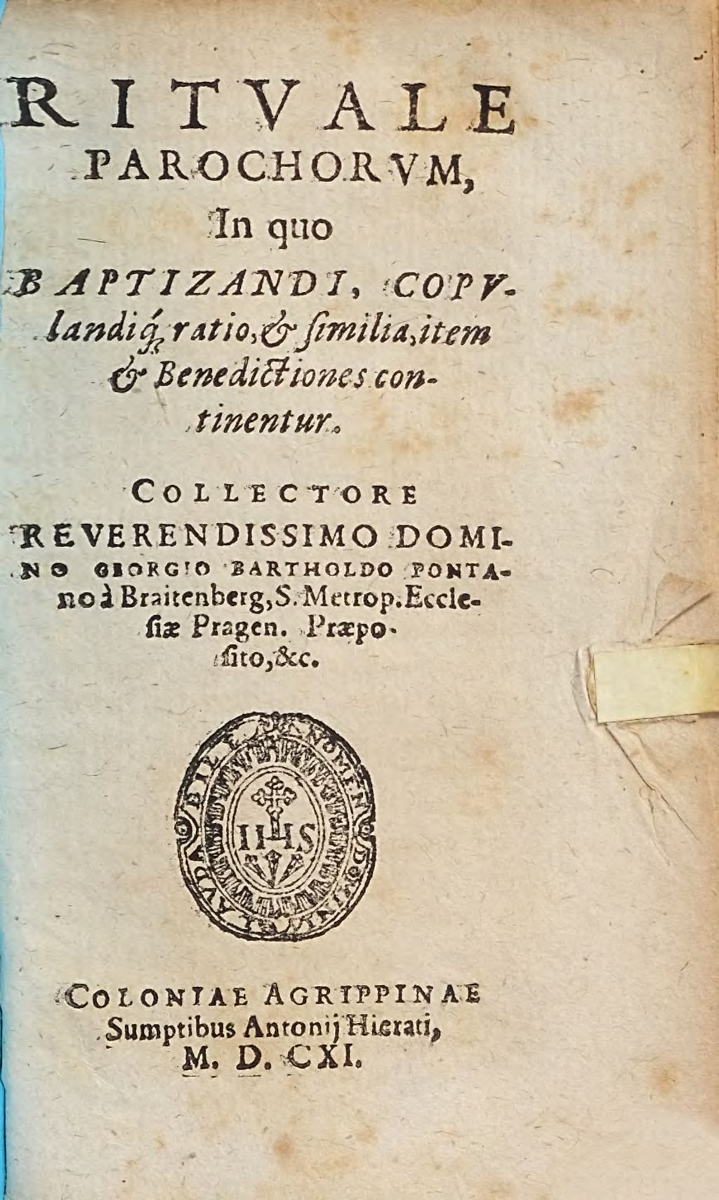 Cover of Rituale Parochorum