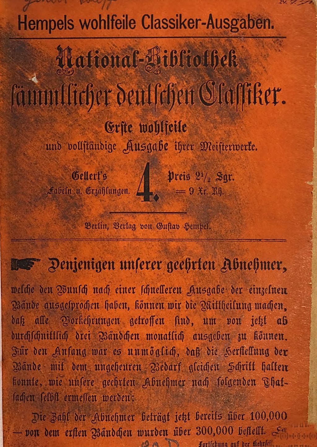 Cover of Poetische und prosaische Werke. 1, Fabeln und Erzählungen
