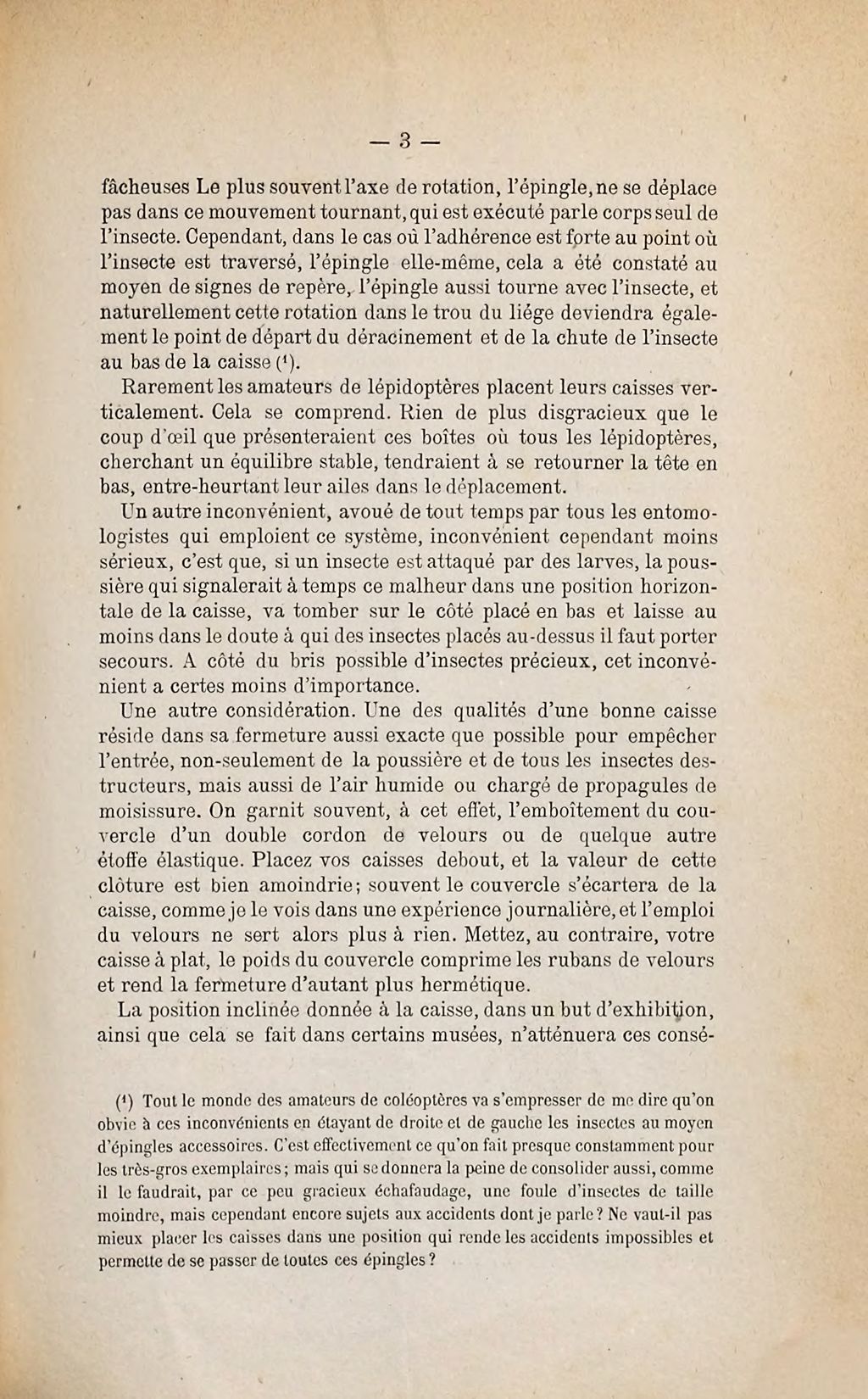 Cover of De la meilleure disposition à donner aux caisses et cartons des collections d'insectes