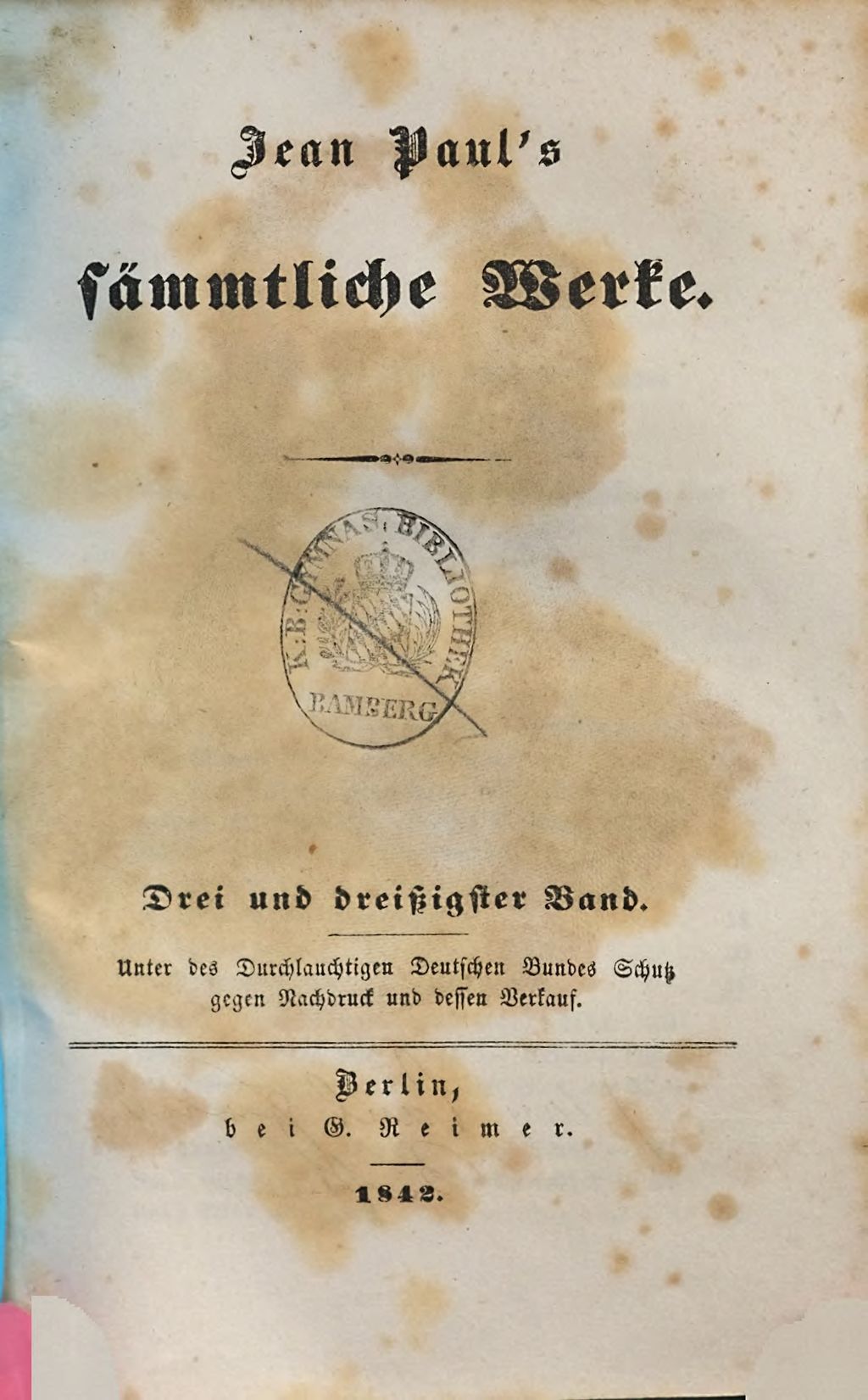 Cover of Jean Paul's sämmtliche Werke. 33, Selina, oder über die Unsterblichkeit der Seele