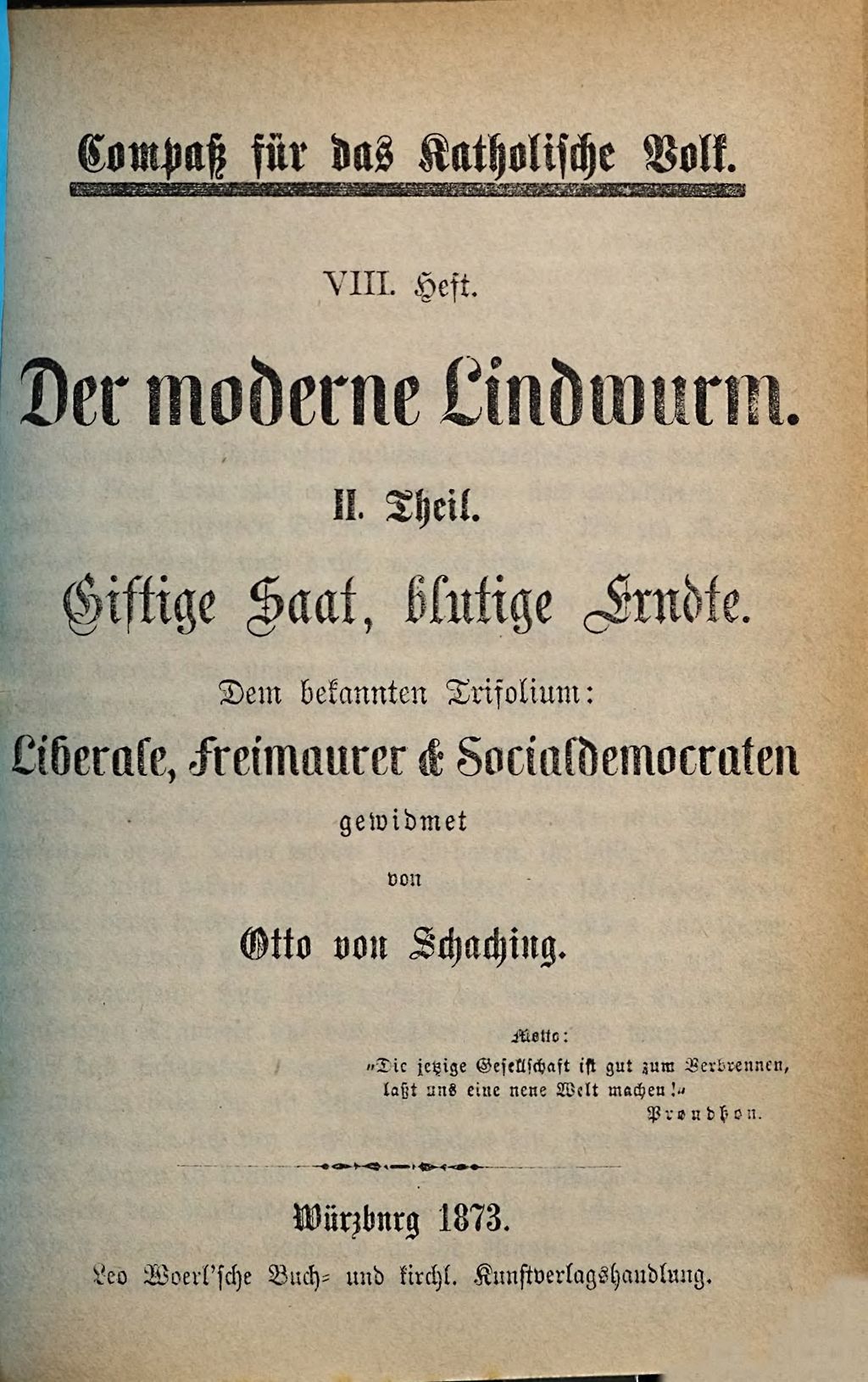 Cover of Der moderne Lindwurm. 2, Giftige Saat, blutige Erndte