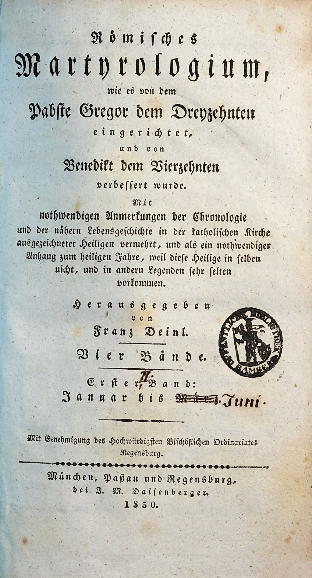 Cover of Römisches Martyrologium