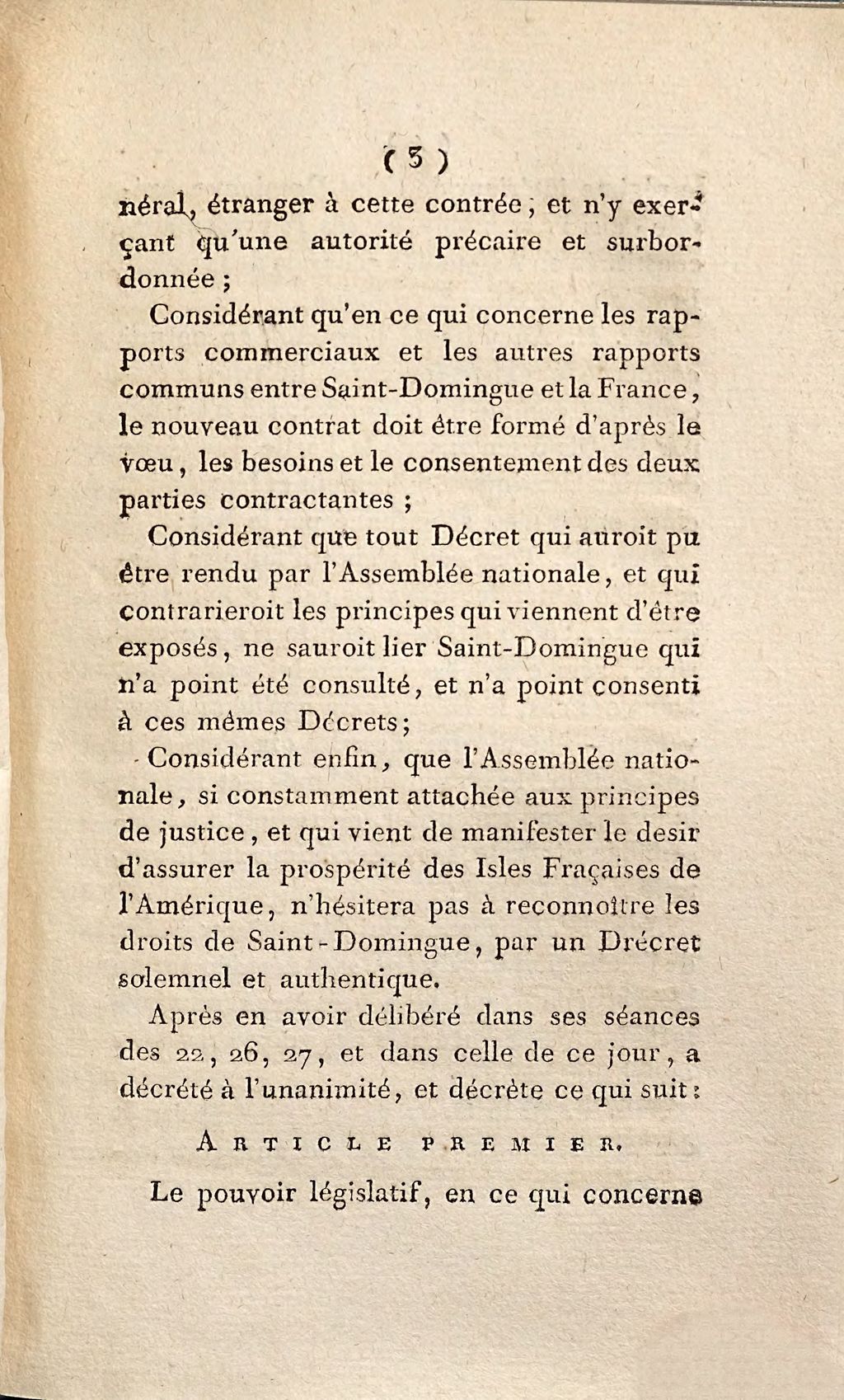 Cover of Extrait des registres de l'Assemblée-générale de la partie française de Saint-Domingue