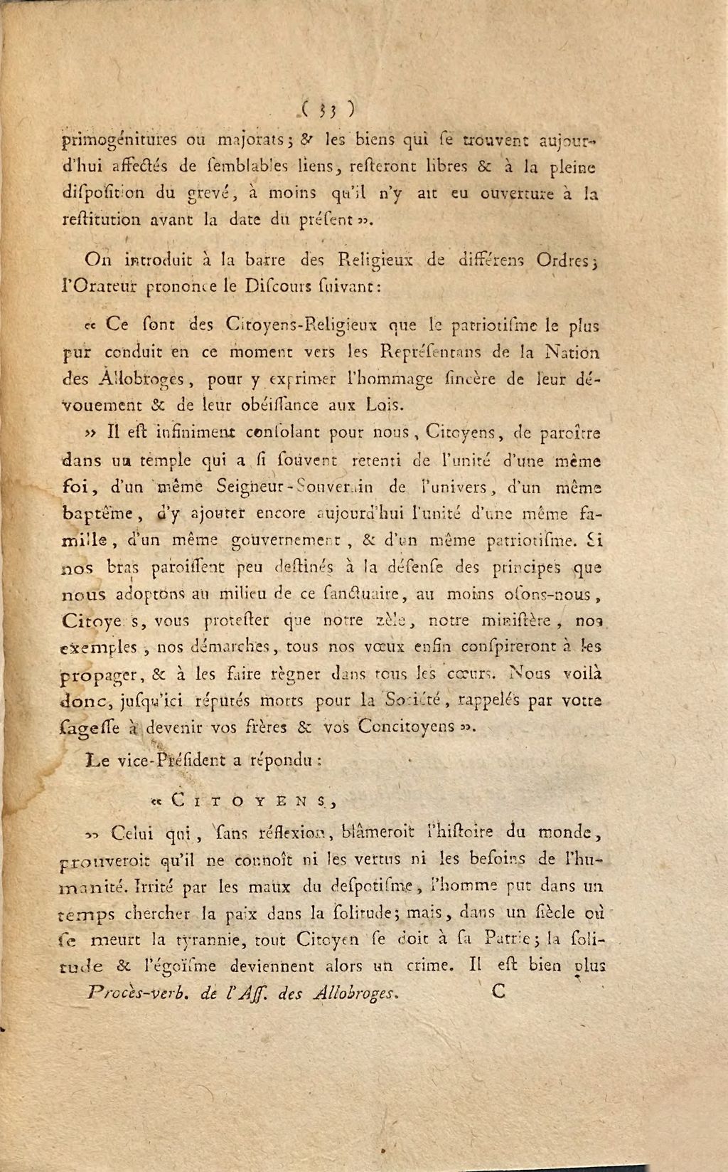 Cover of Procès-verbaux de l'Assemblée nationale des Allobroges