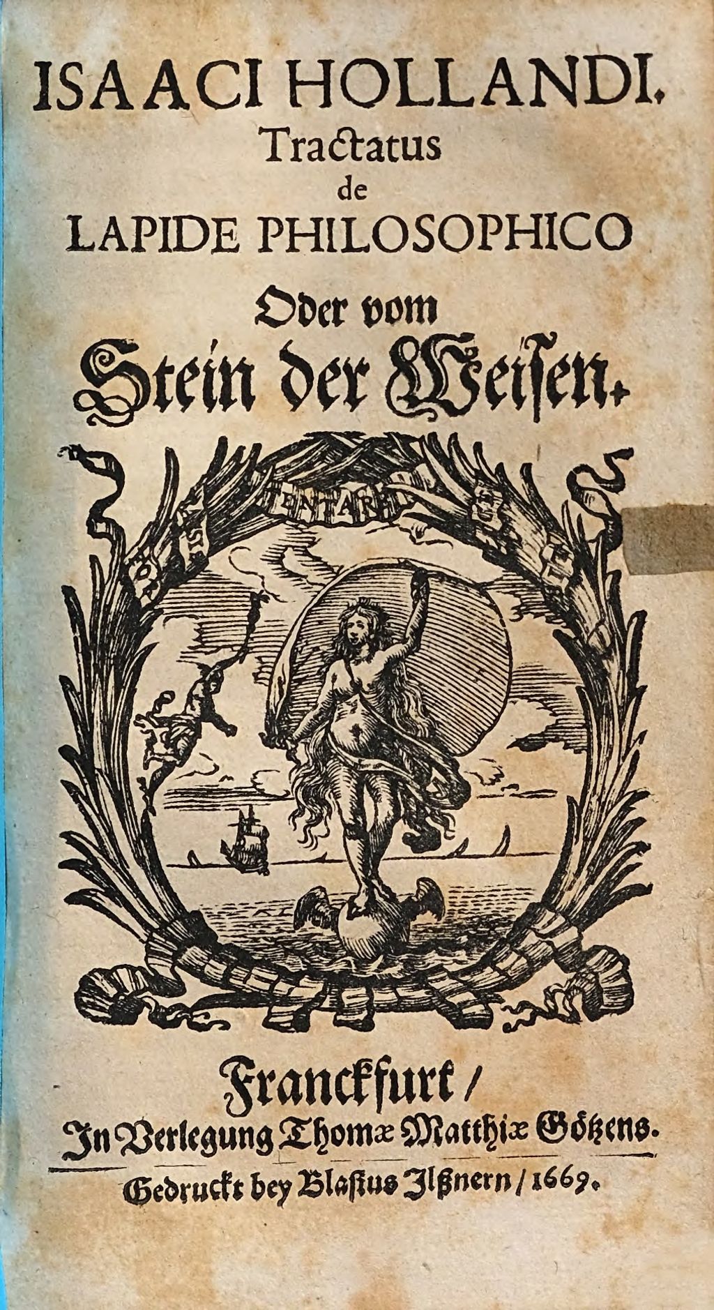 Cover of Isaaci Hollandi Tractatus de lapide philosophico oder vom Stein der Weisen