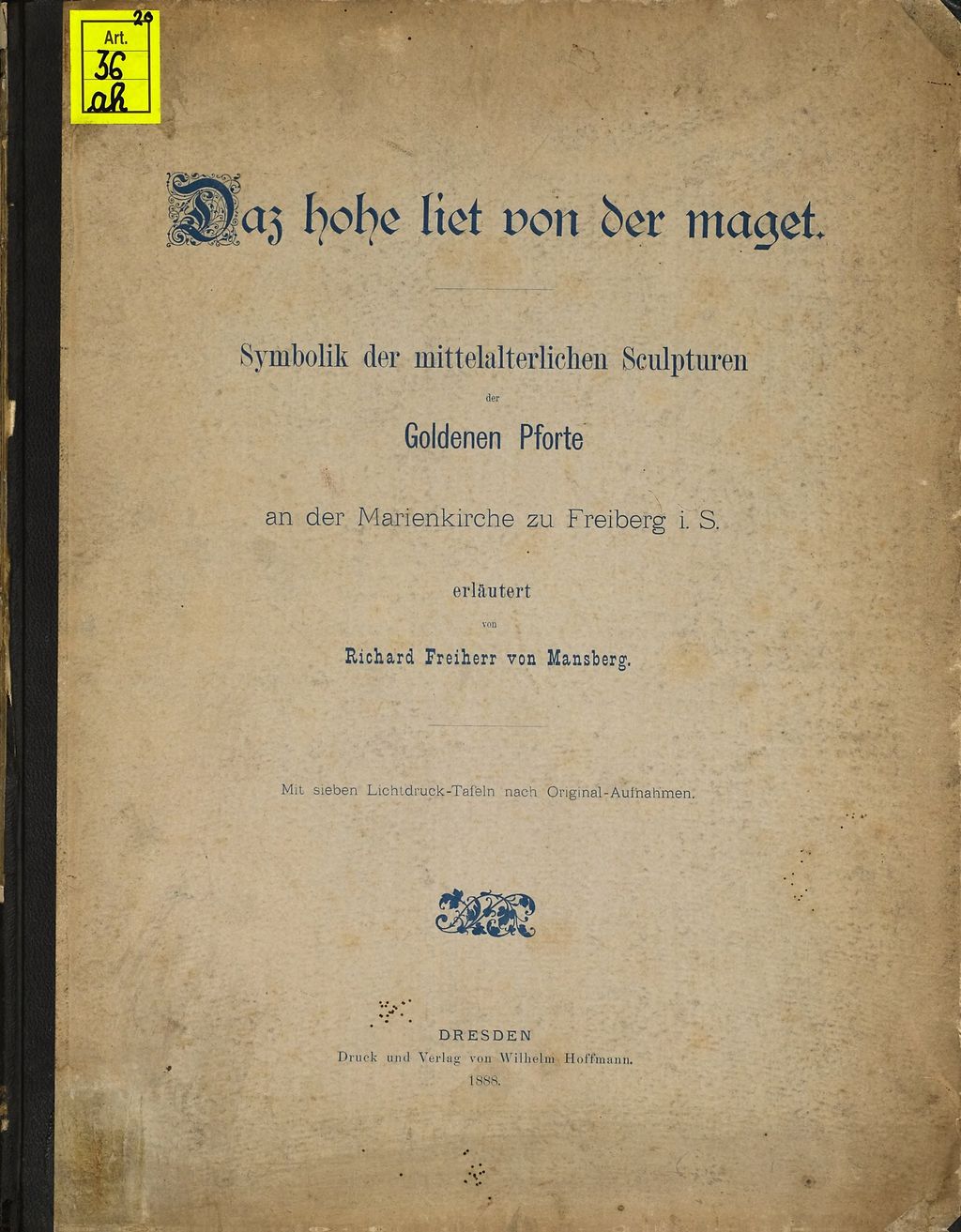 Cover of Daz hohe liet von der maget