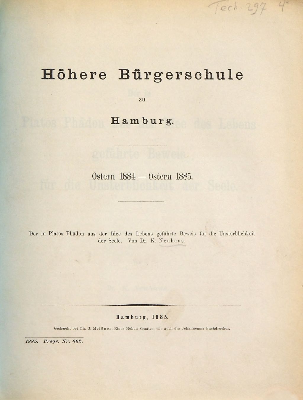Cover of Der in Platos Phädon aus der Idee des Lebens geführte Beweis für die Unsterblichkeit der Seele