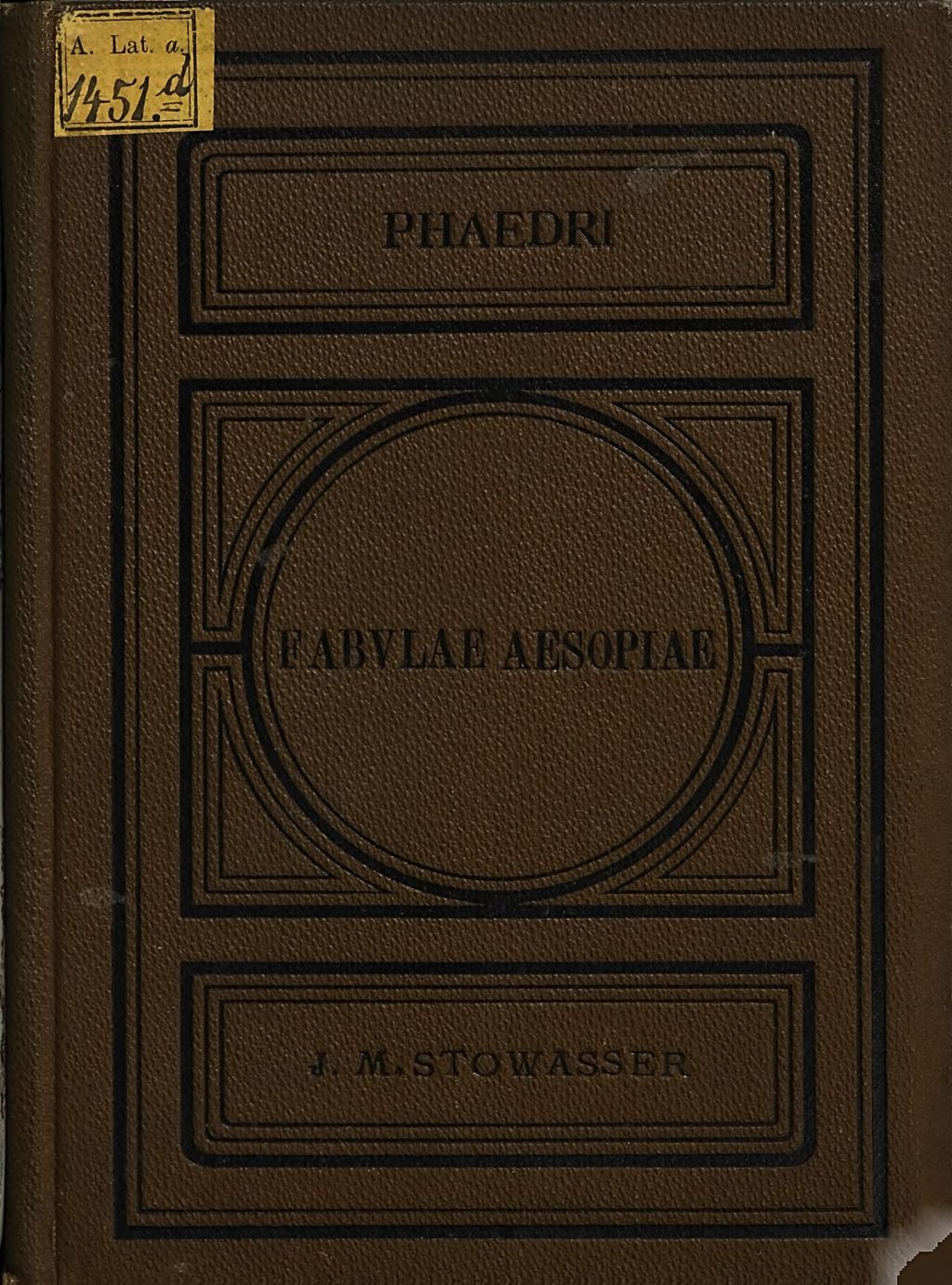 Cover of Phaedri Fabulae Aesopiae