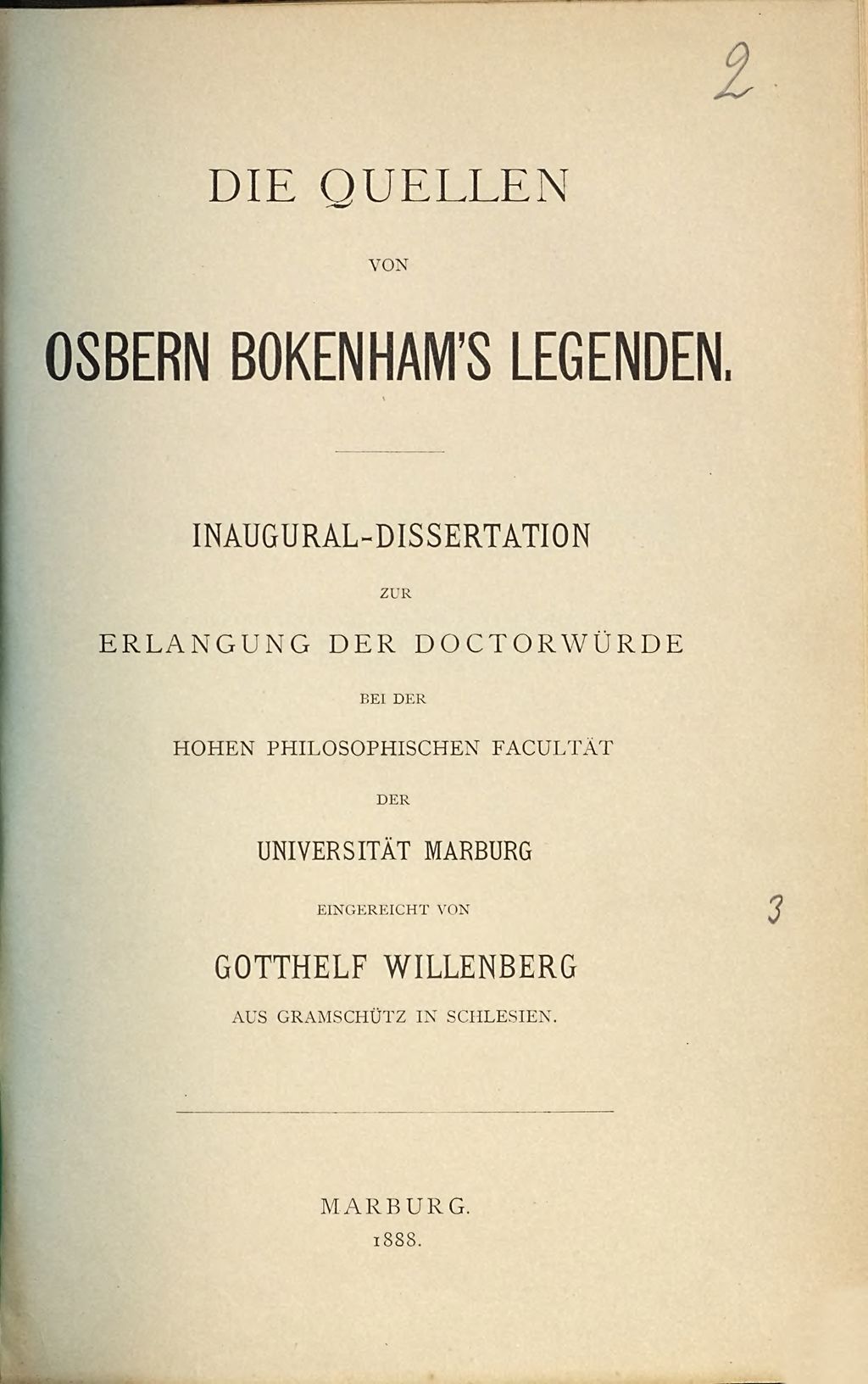 Cover of Die Quellen von Osbern Bokenham's Legenden