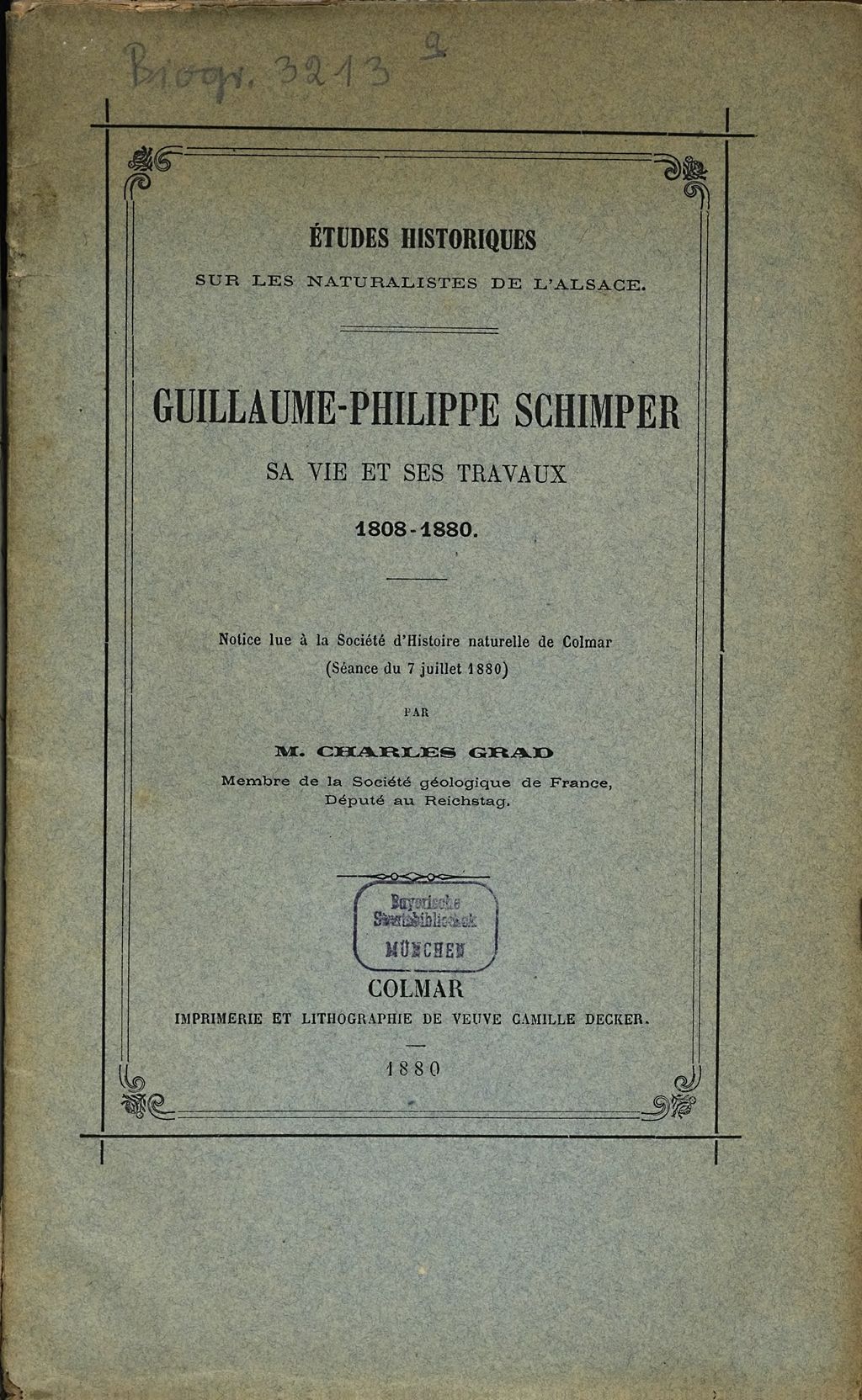 Cover of Guillaume-Philippe Schimper