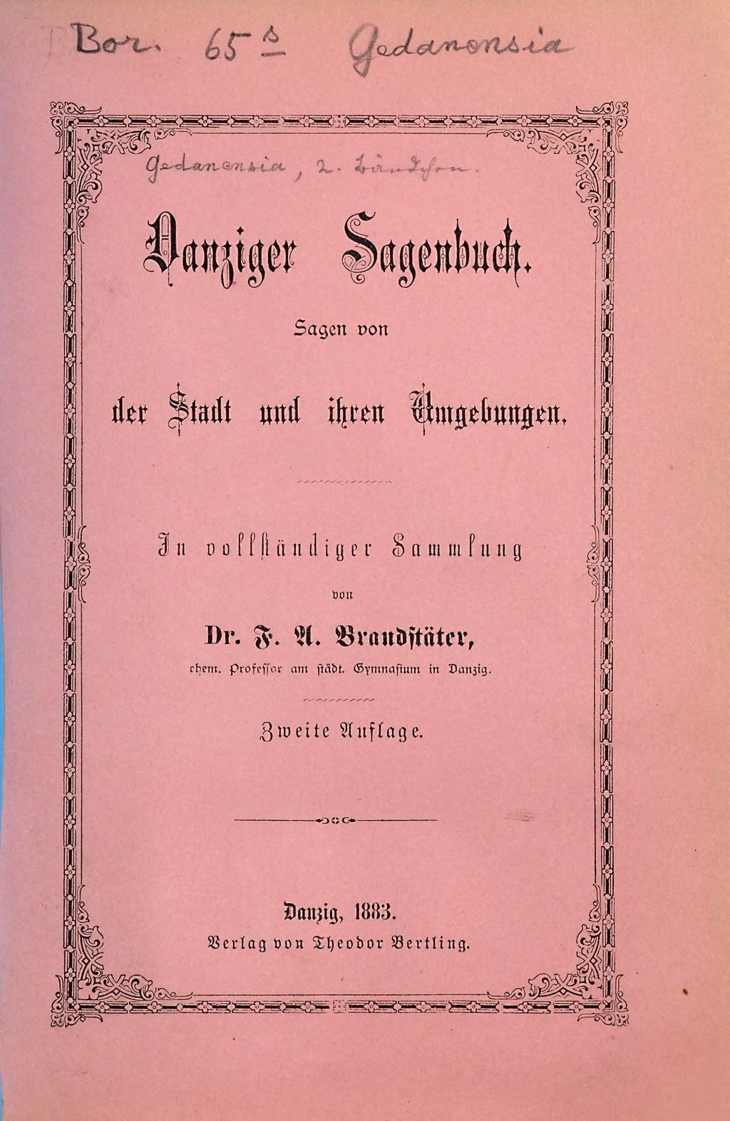 Cover of Danziger Sagenbuch