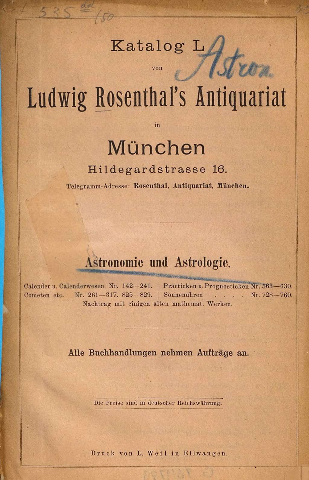 Cover of Astronomie und Astrologie