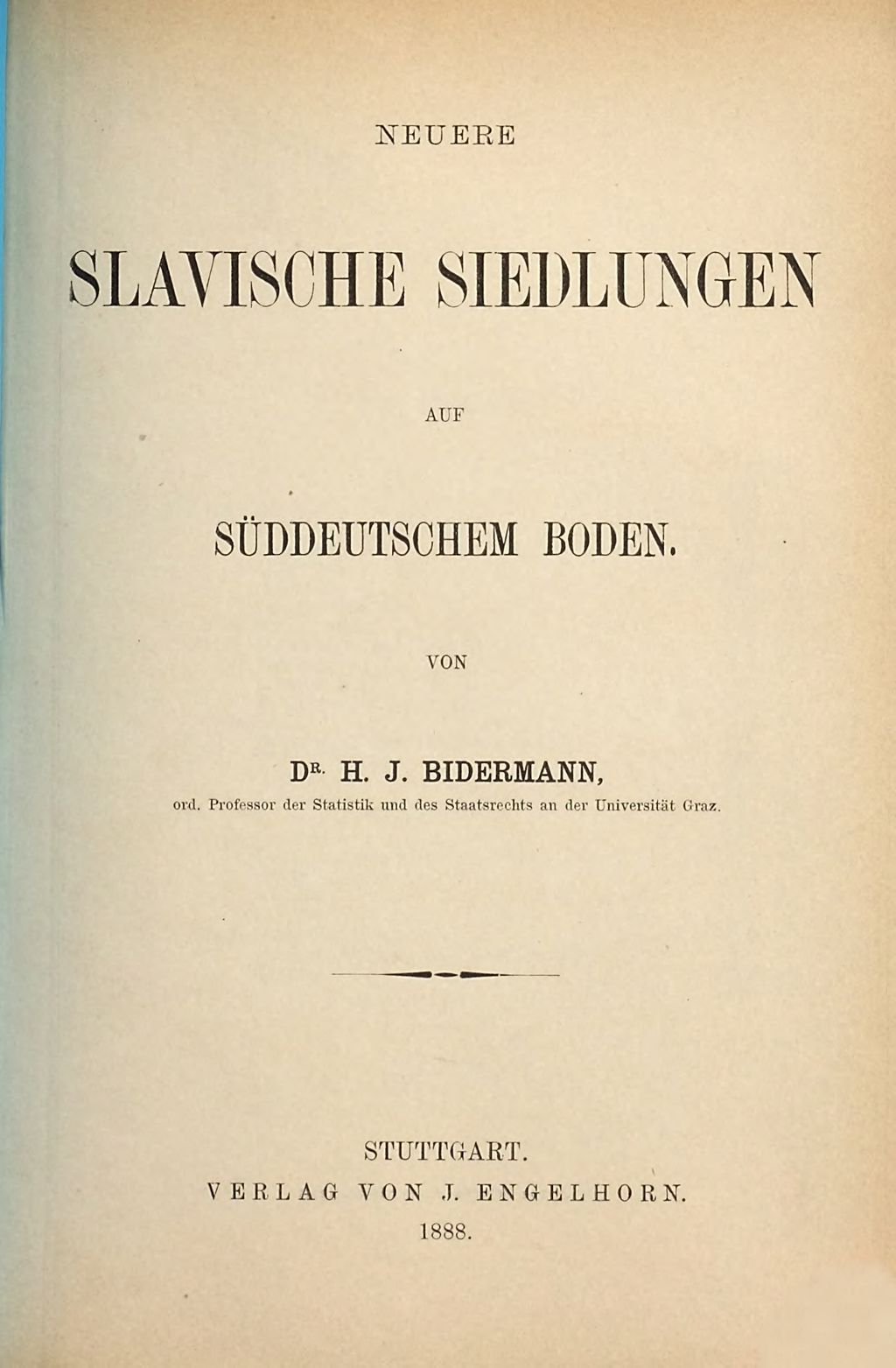 Cover of Neuere slavische Siedlungen auf süddeutschem Boden