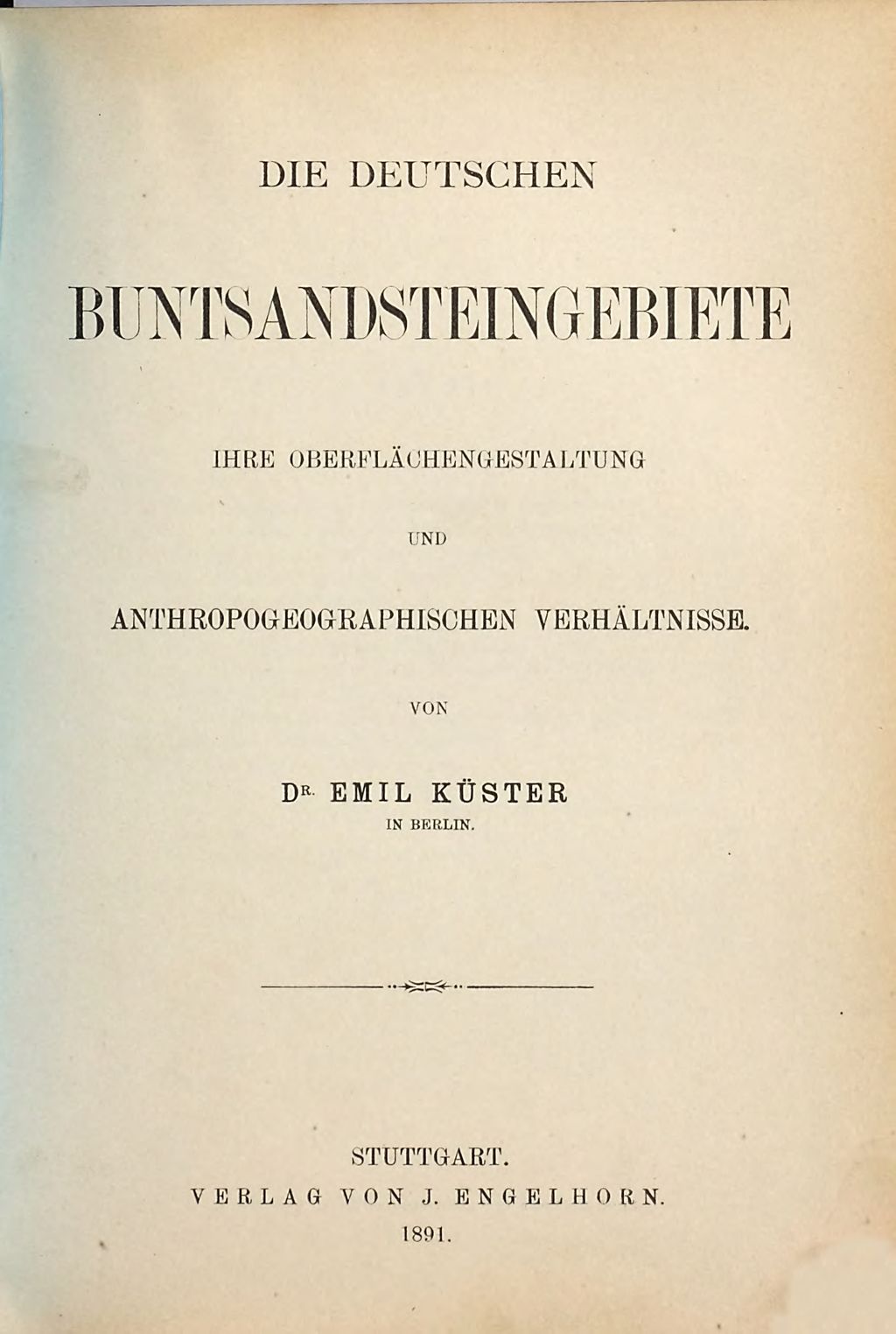 Cover of Die deutschen Buntsandsteingebiete