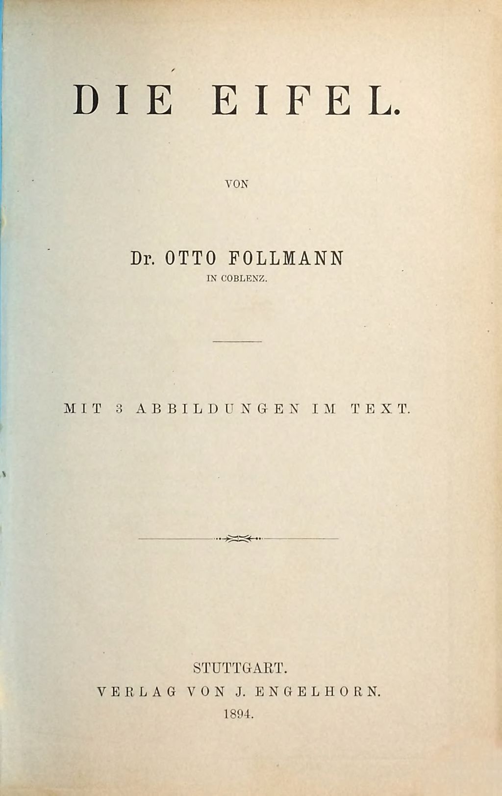 Cover of Die Eifel