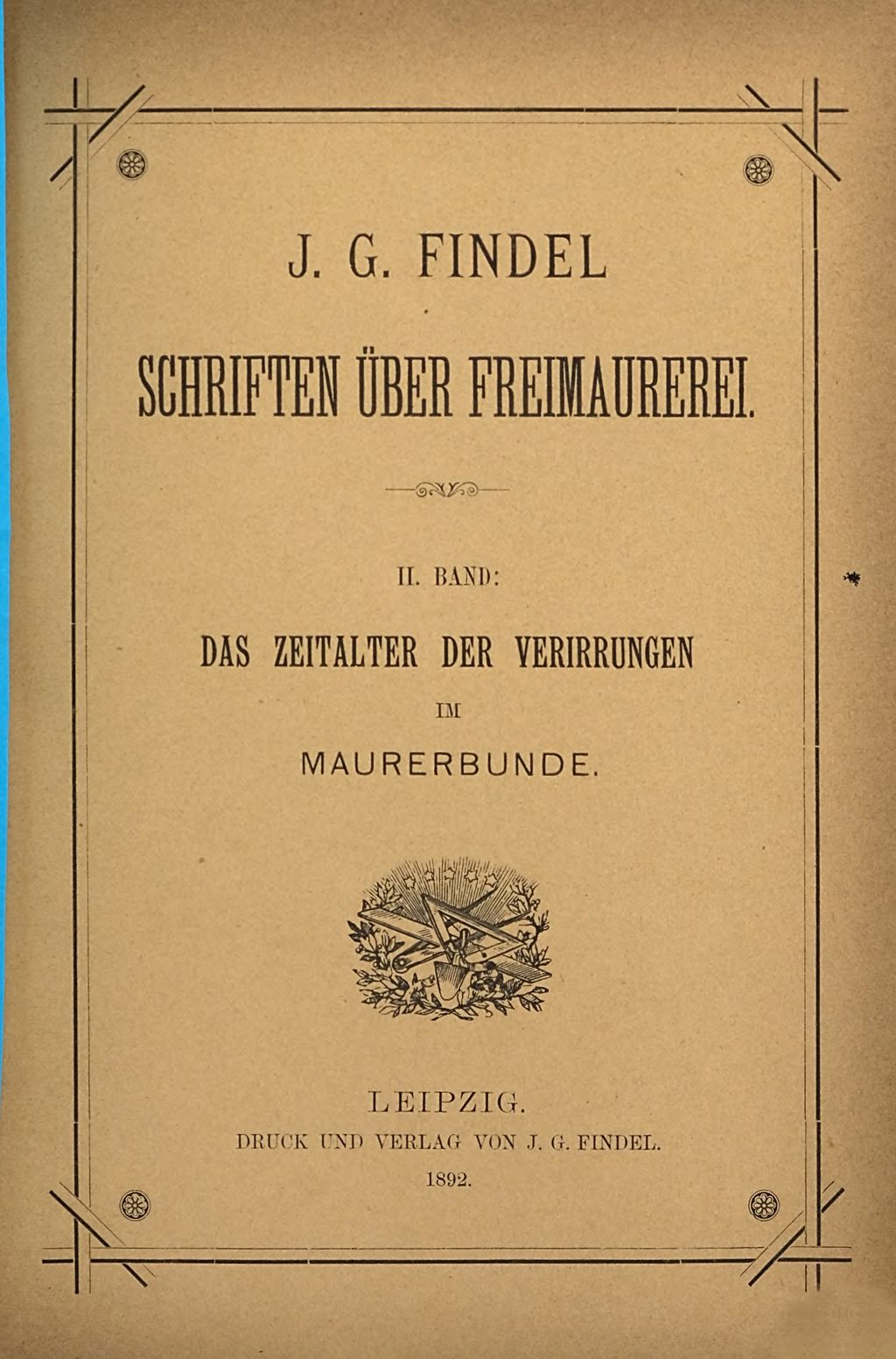 Cover of Schriften über Freimaurerei . 2