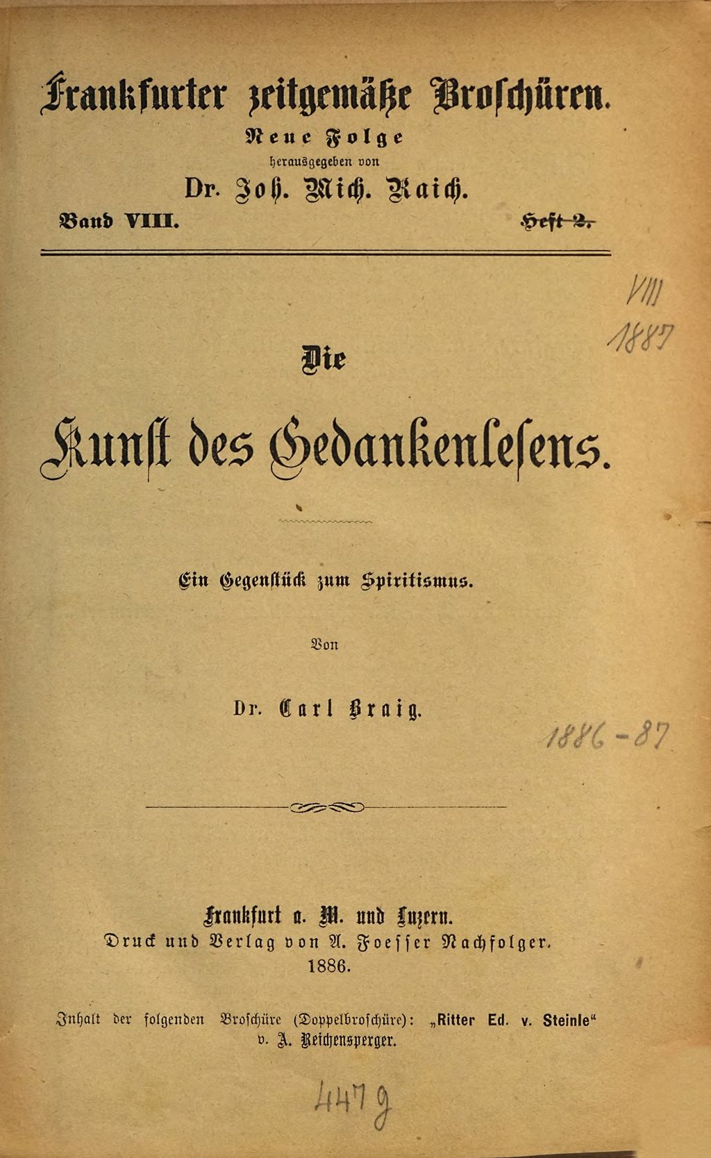 Cover of Die Kunst des Gedankenlesens
