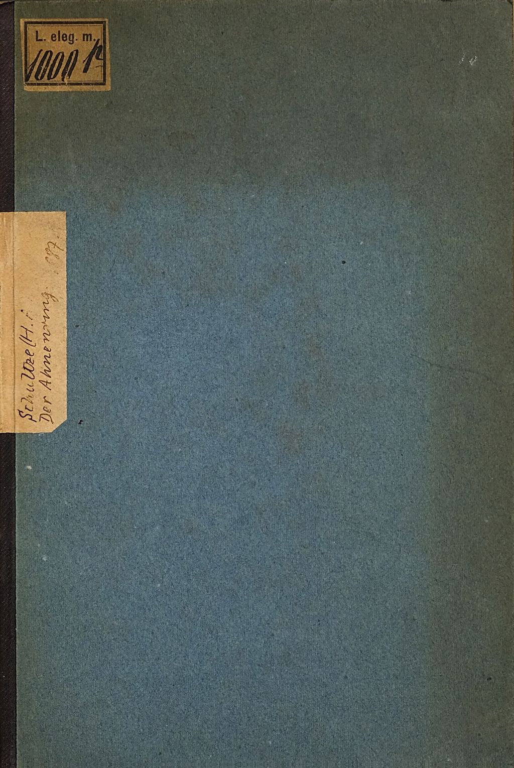 Cover of Der Ahnenring, musikalisch-dramatisches Märchen in 3 Akten von Heinrich August Schultze mit 1 Vorspiel von Martin Schultze