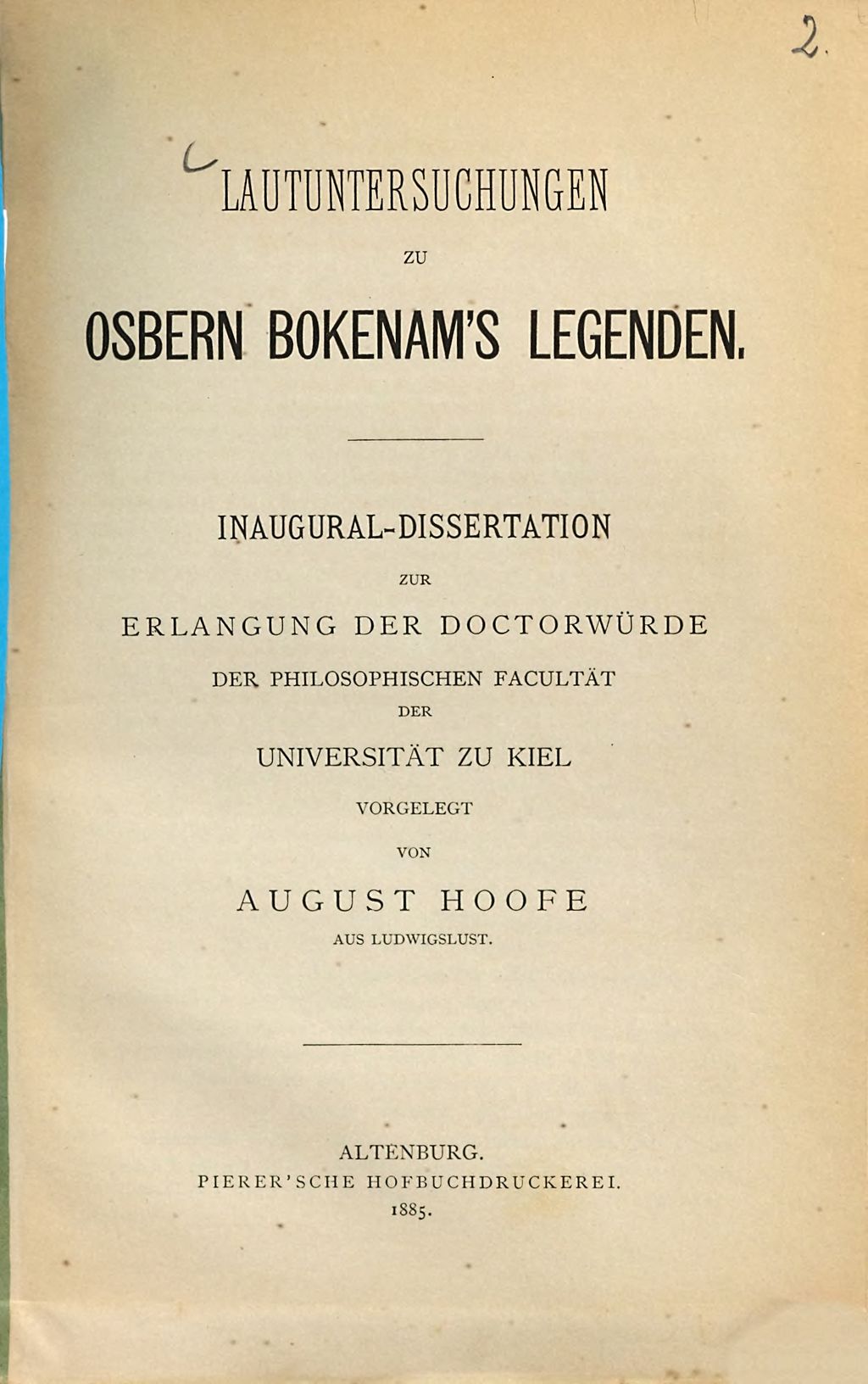 Cover of Lautuntersuchungen zu Osbern Bokenam's Legenden