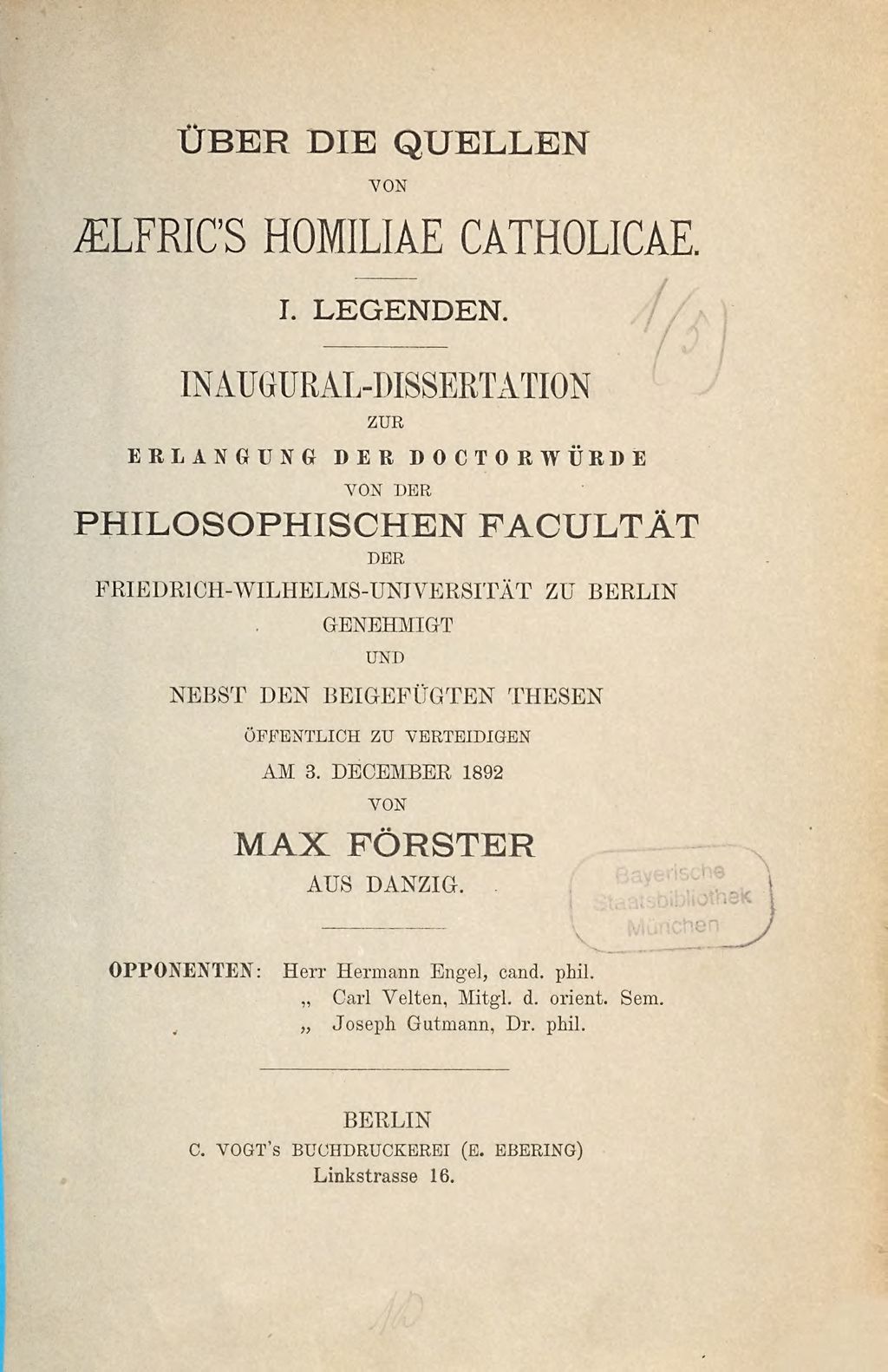 Cover of Über die Quellen von Aelfric's Homiliae Catholicae