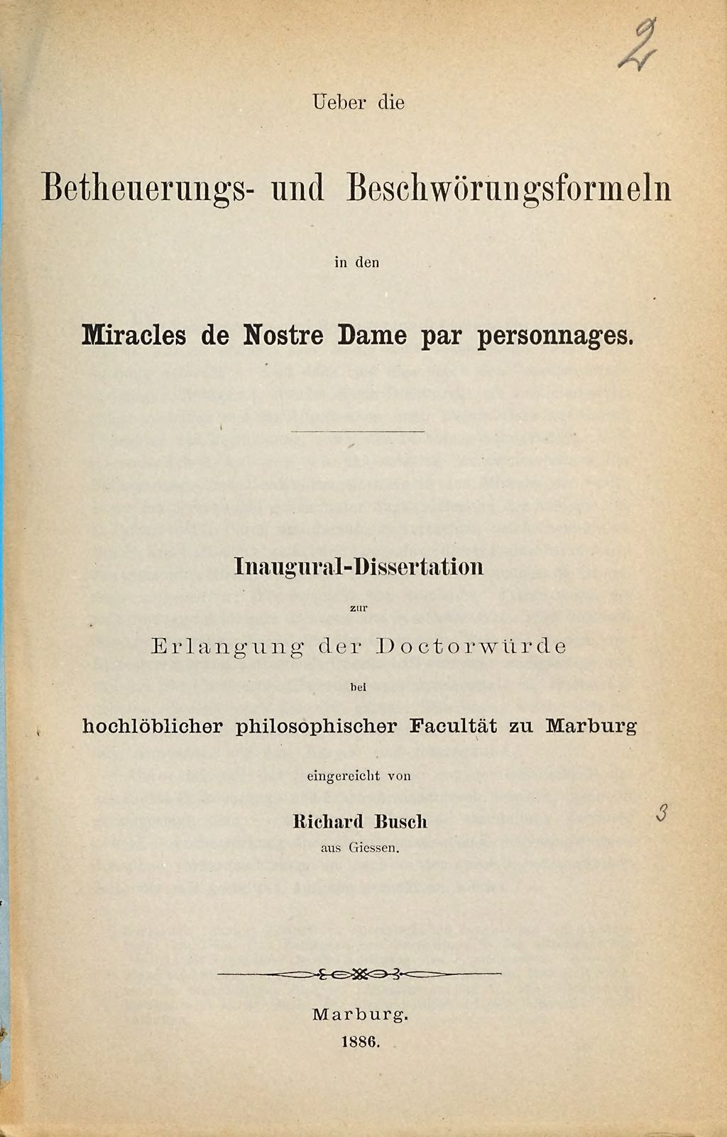 Cover of Ueber die Betheuerungs- und Beschwörungsformeln in den Miracles de Nostre Dame par personnages