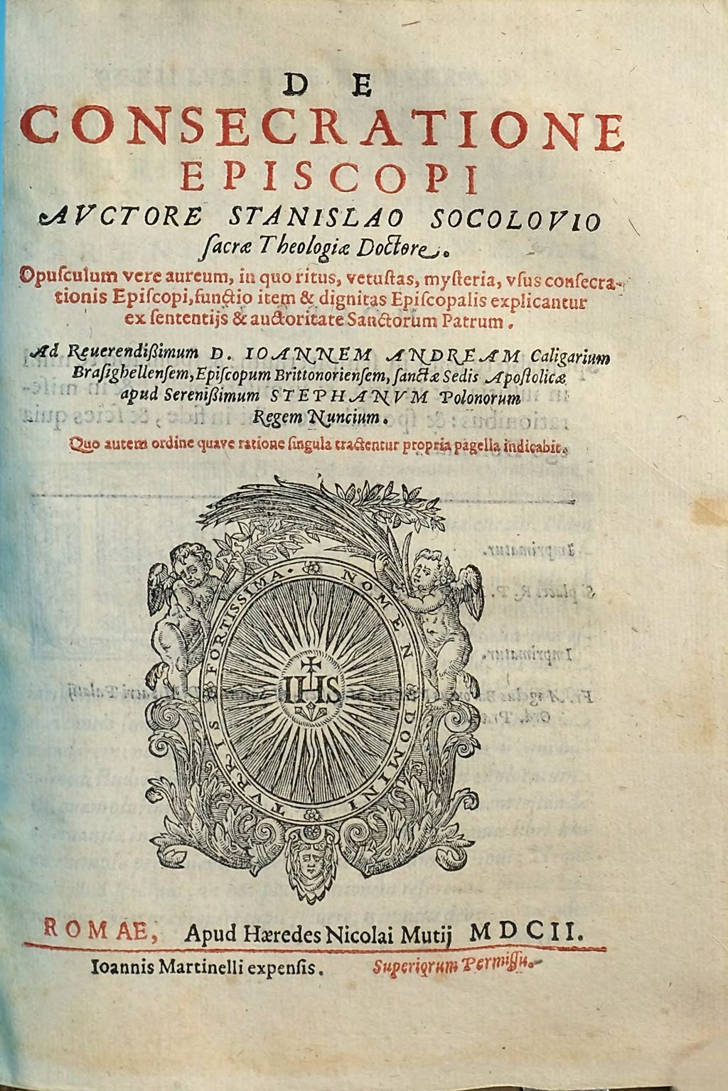 Cover of De Consecratione Episcopi