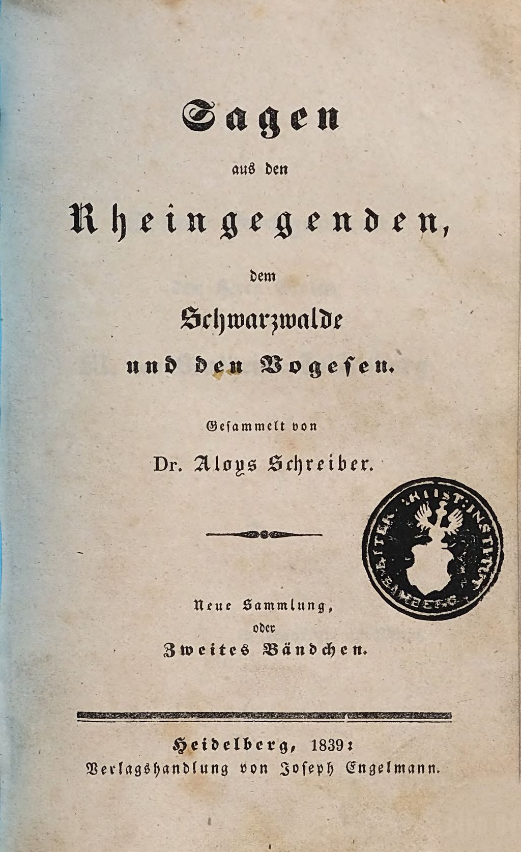 Cover of Sagen aus den Gegenden des Rheins und des Schwarzwaldes. 2
