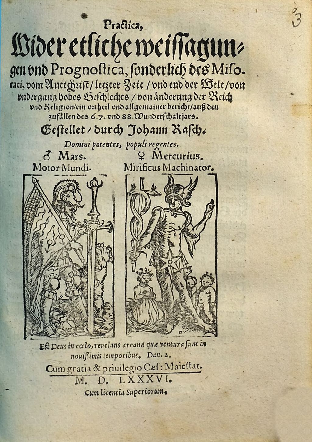 Cover of Practica, wider etliche weissagungen vnd Prognostica, sonderlich des Misocaci, vom Antichrist, letzter Zeit, vnd end der Welt, von vndergang hohes Geschlechts, von änderung der Reiche vnd Religion, ein vrtheil vnd allgemainer bericht, auß den zufällen des 6. 7. vnd 88. Wunderschaltjars