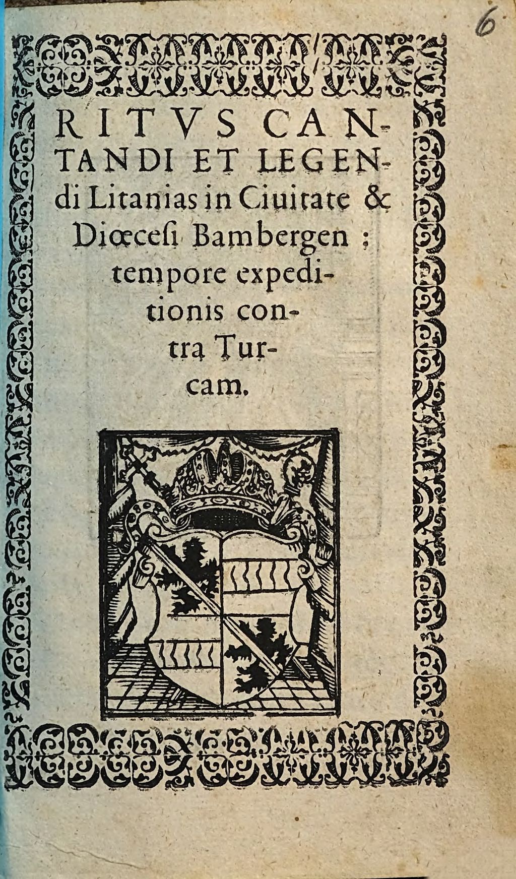Cover of Ritus cantandi et legendi Litanias in Ciuitate & Dioecesi Bambergen