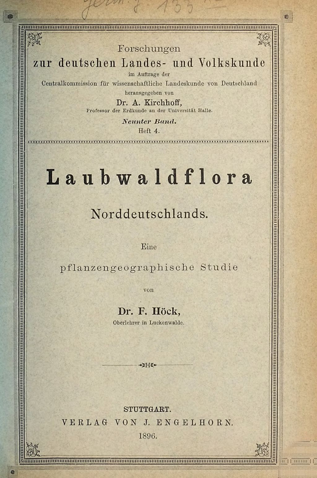 Cover of Laubwaldflora Norddeutschlands