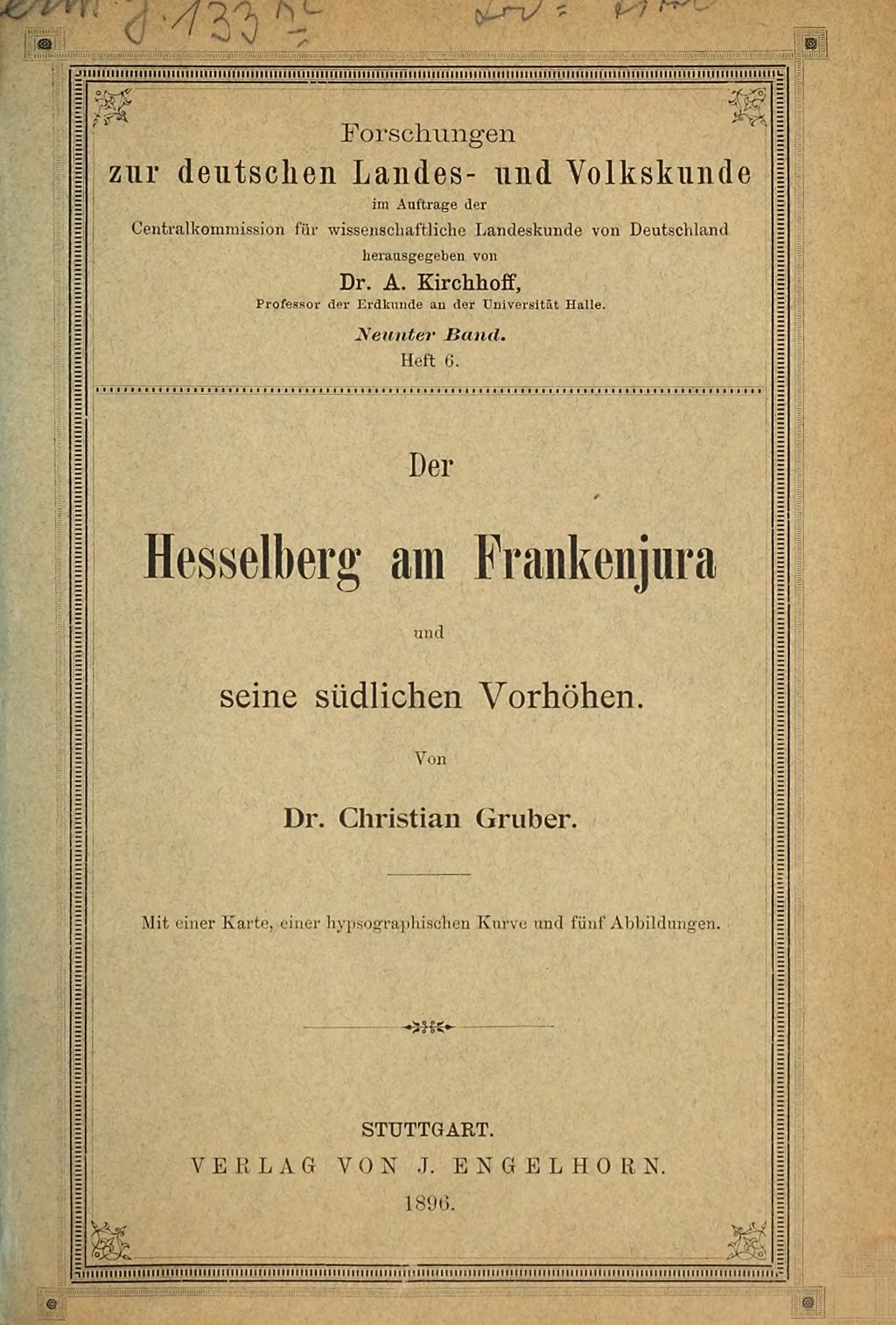 Cover of Der Hesselberg am Frankenjura und seine südlichen Vorhöhen