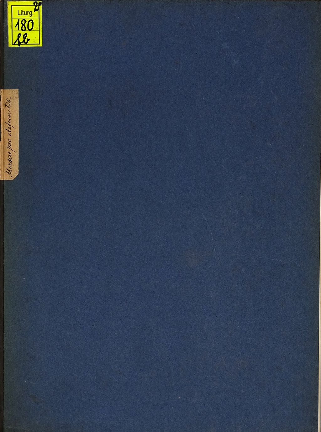 Cover of Missae pro defunctis ad commodiorem ecclesiarum usum ex missali Romano desumptae