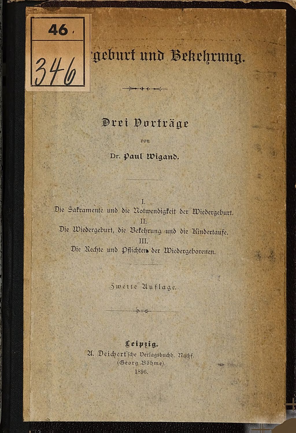 Cover of Wiedergeburt und Bekehrung