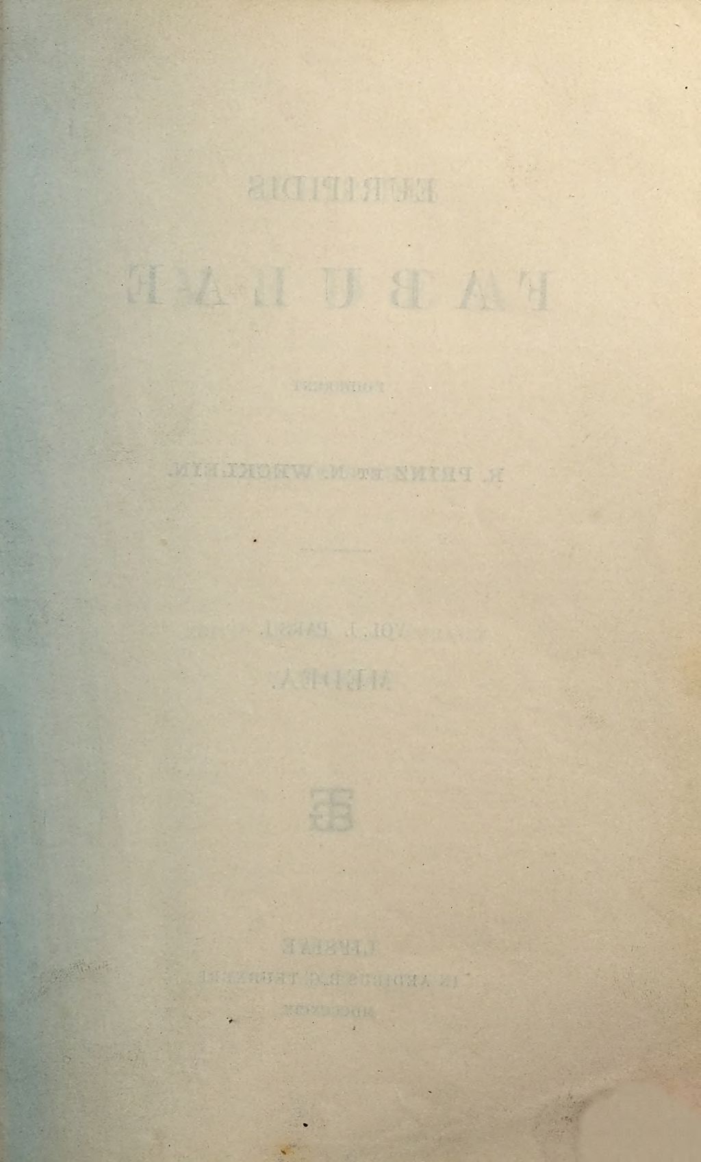 Cover of Euripidis Fabulae . 1,1, Medea